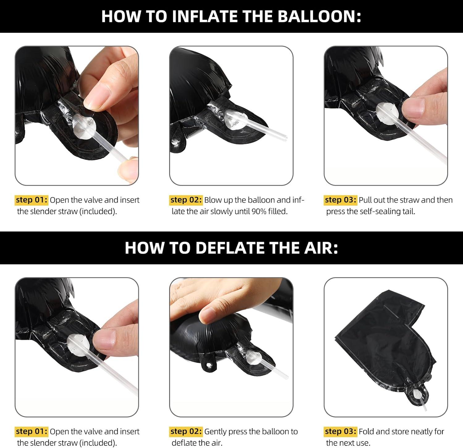 Happy Birthday Balloon Banner Party 16 Inch 3D Aluminum Foil Balloon kit Birthday Party Decor - gold