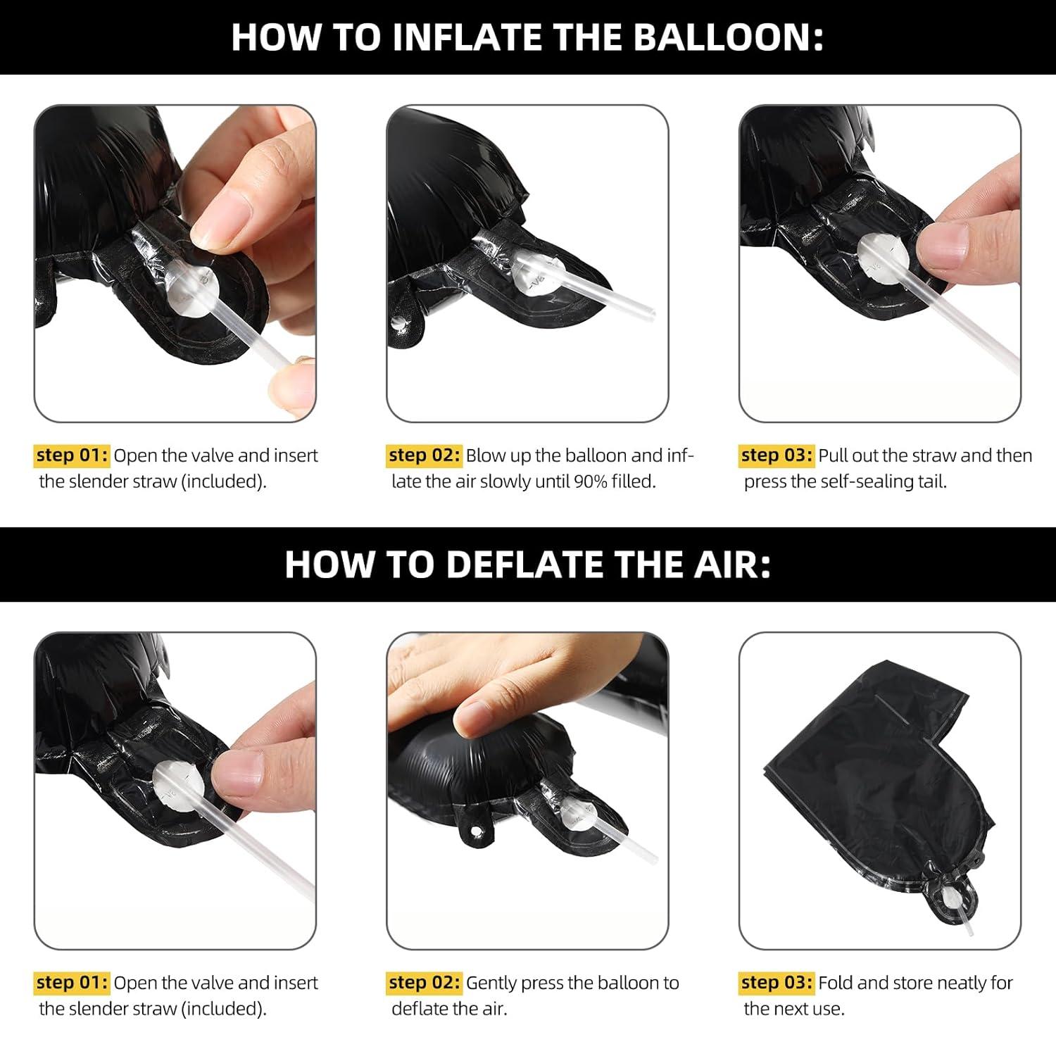 Happy Birthday Balloon Banner Party 16 Inch 3D Aluminum Foil Balloon kit Birthday Party Decor - gold