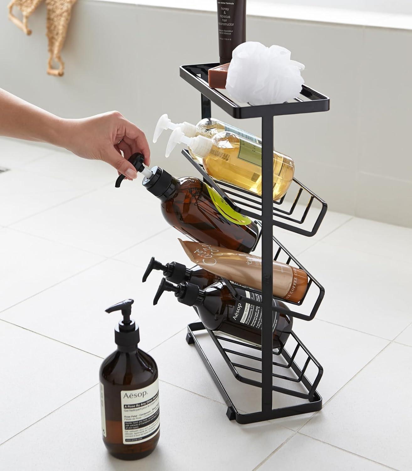 Yamazaki Home Tower Yamazaki Home Free Standing Shower Caddy - Bathroom Organizer Storage Holder, Steel