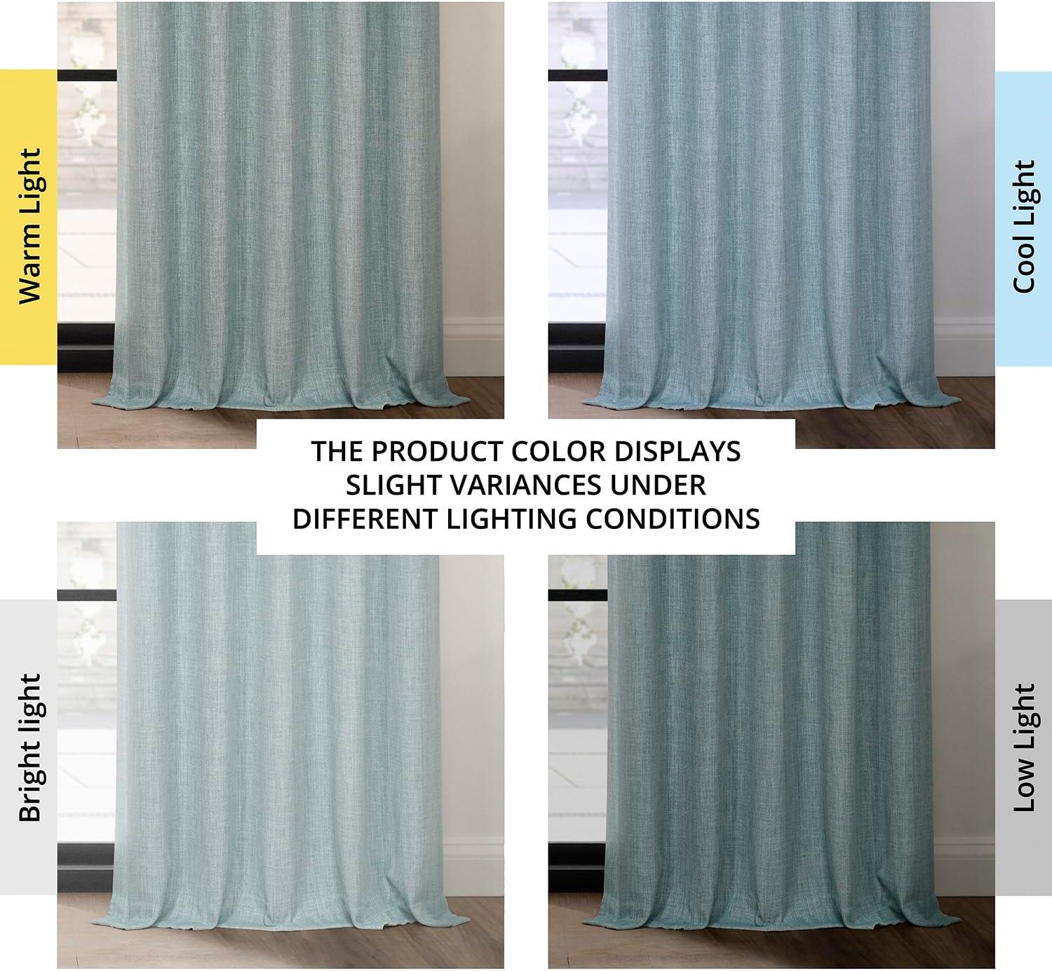 Save 76% • HPD Half Price Drapes Sea Thistle Faux Linen Room Darkening  Curtains for Bedroom \u0026 Living Room Curtains (1 Panel), Door \u0026 Window  Curtains 96 inches long, Rod Pocket Curtains, 50W X 96L, image size:1500x1384