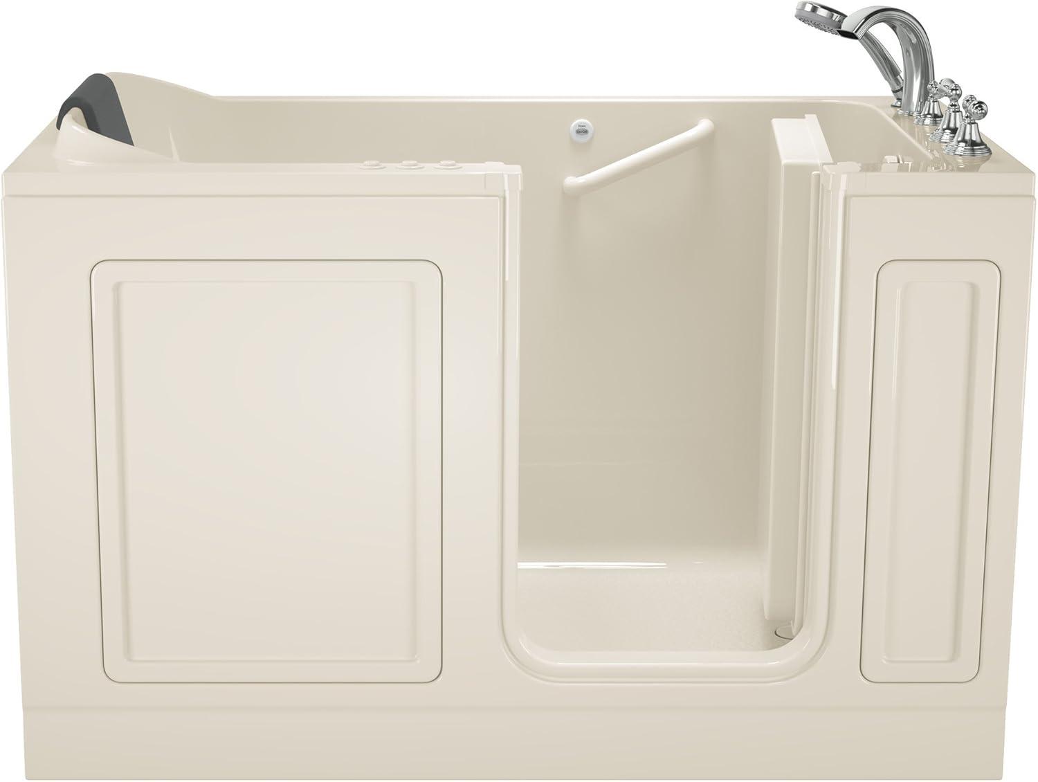 Linen Acrylic 60" Right Hand Walk-In Whirlpool Bathtub