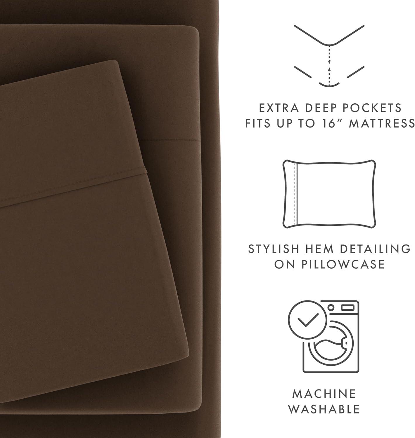 Simply Soft 6-Piece Wrinkle Free Microfiber Sheet Set with 16" Deep Pockets!