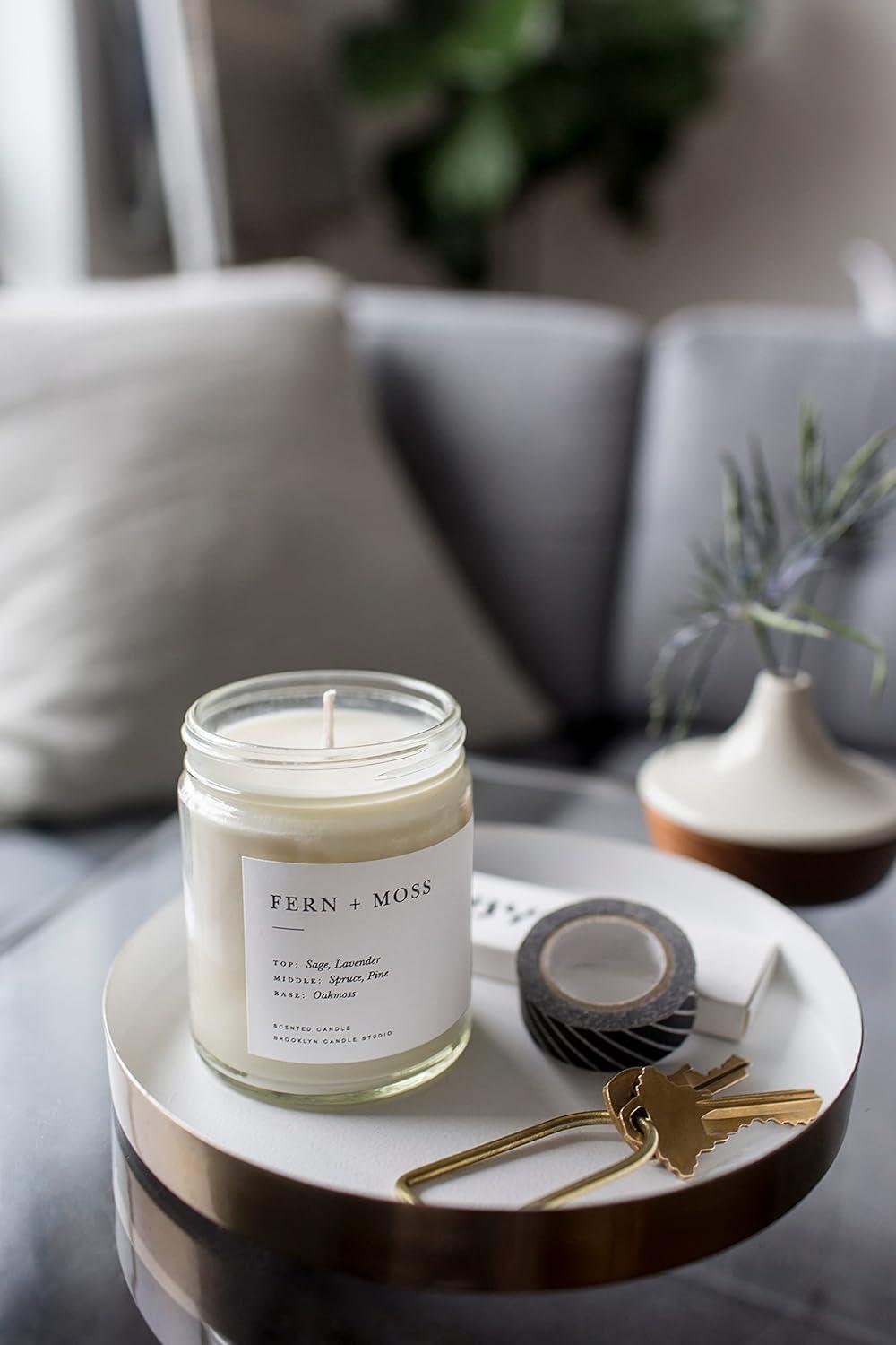 Gold Lavender Scented Soy Candle with Brushed Lid
