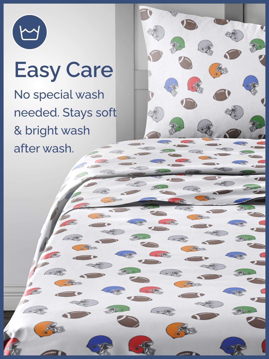 CGK Linens 4 Piece Kids Microfiber Sheet Set - Wrinkle Free - Cute, Cozy, Soft
