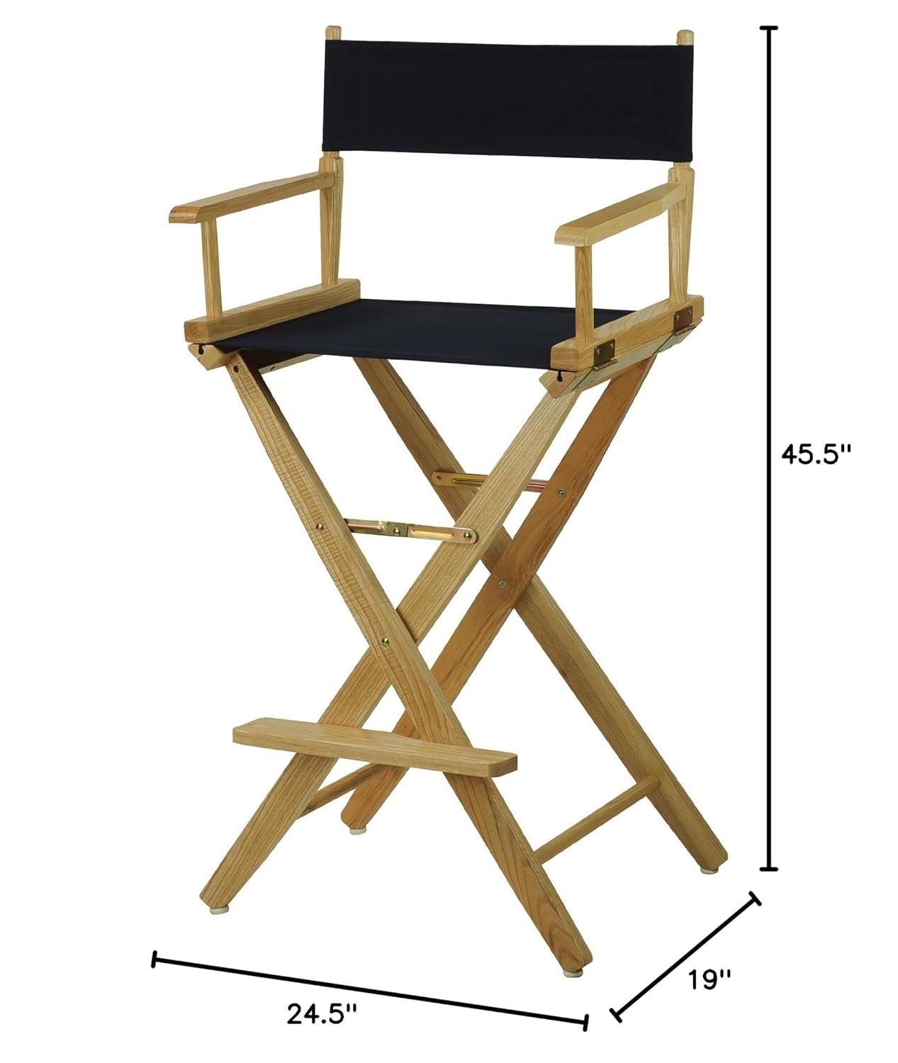 Extra-Wide Premium 30 in. Hardwoods Bar Height Directors Chair