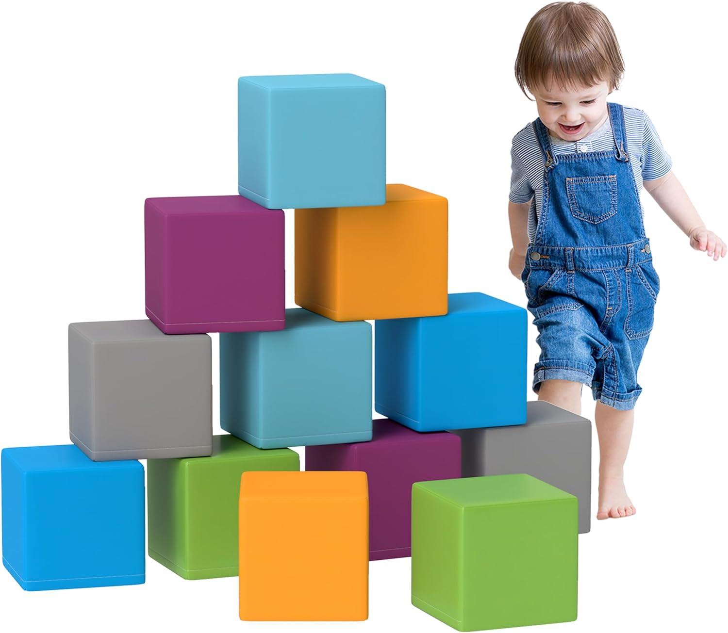 Soozier Soozier 12 Piece Foam Blocks, Soft Play Equipment For Kids, Climbing Toys For Toddlers, Safe Play Structures For Preschooler Baby Learning Development