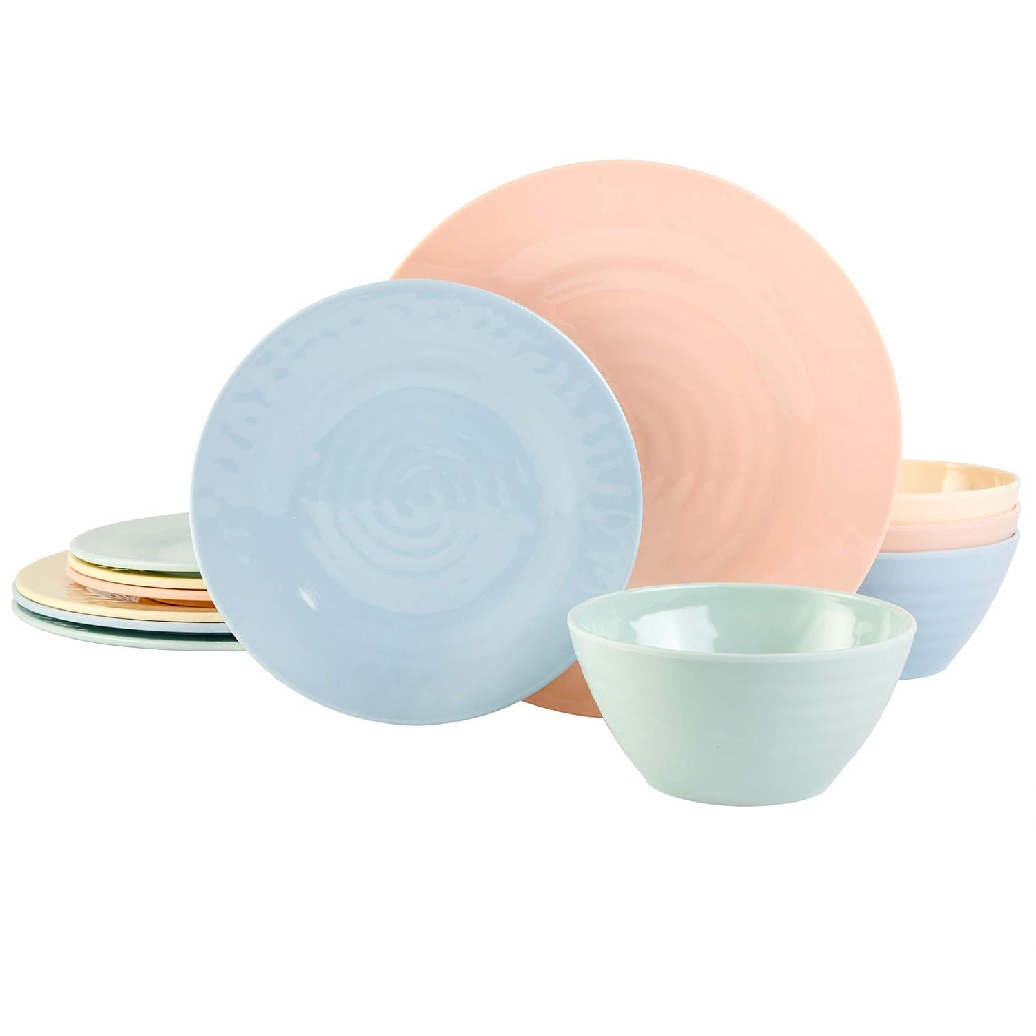 Gibson Elite 12pc Melamine Brist Dinnerware Set