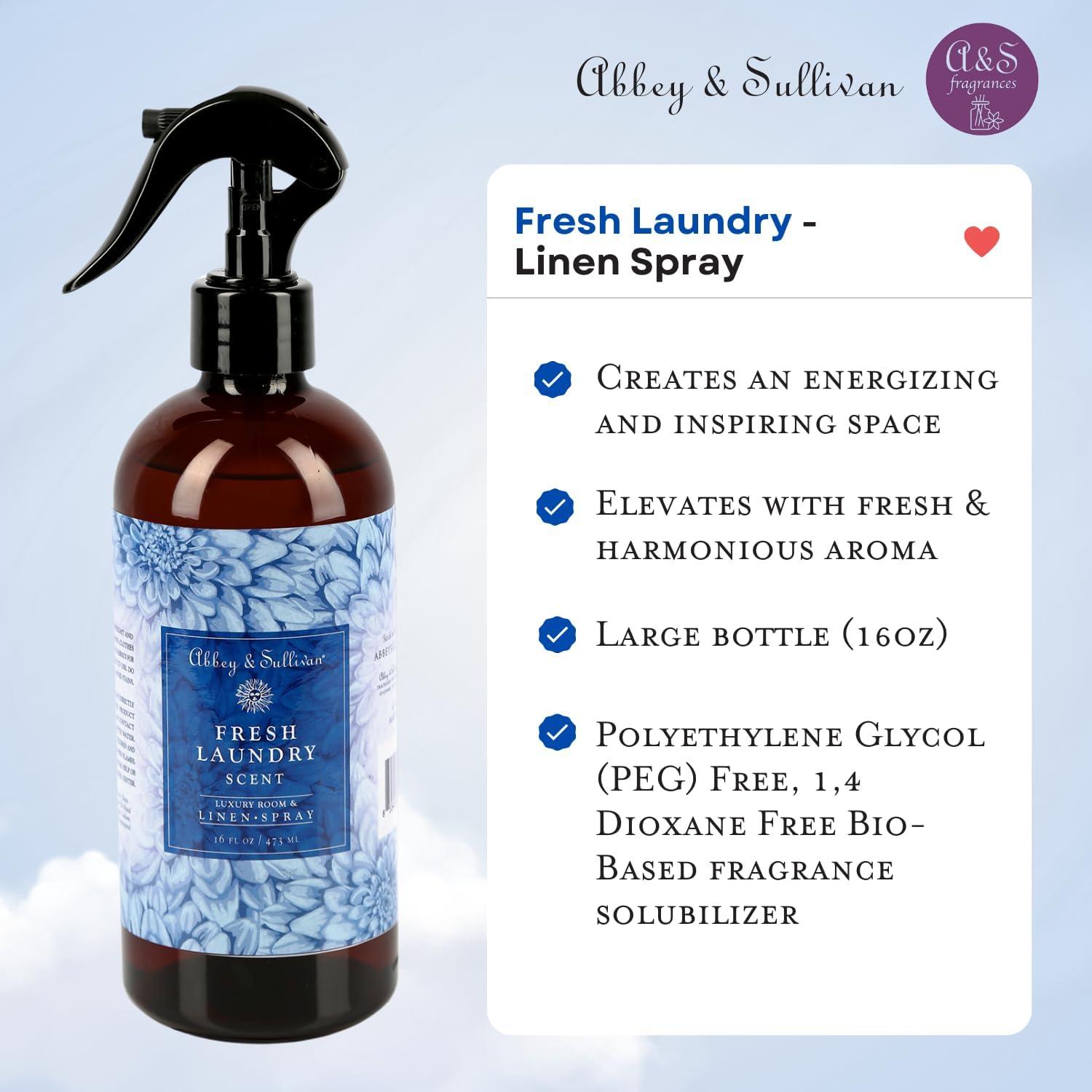 Abbey & Sullivan Linen Spray, Fresh Laundry, 16 oz.