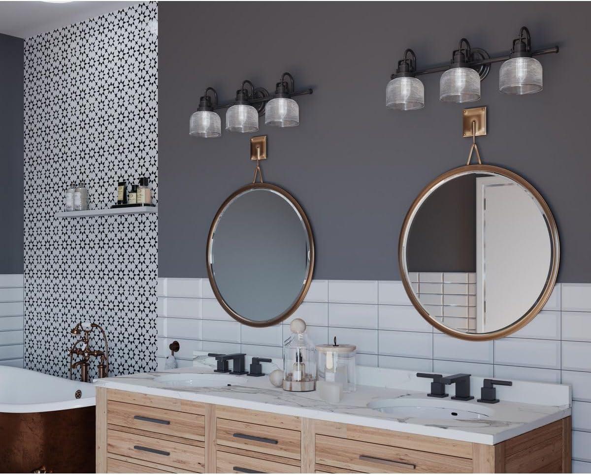 Rosser 3 Light Transparent Dimmable Vanity Light