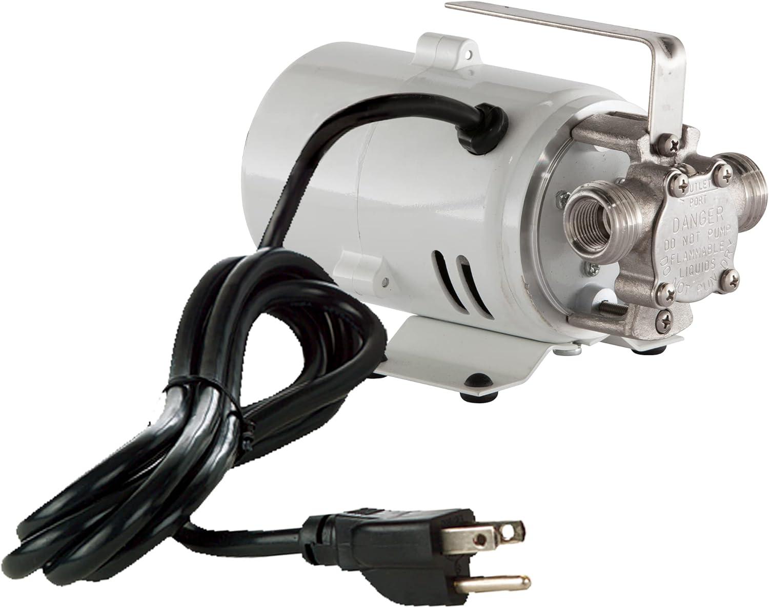 Little Giant 555113, Model 370, Series Pony Pump, Non-Submersible Utility/Transfer Pump, 1/10 HP, 115 Volts, 360 GPH at 1 ft, 6 ft Cord