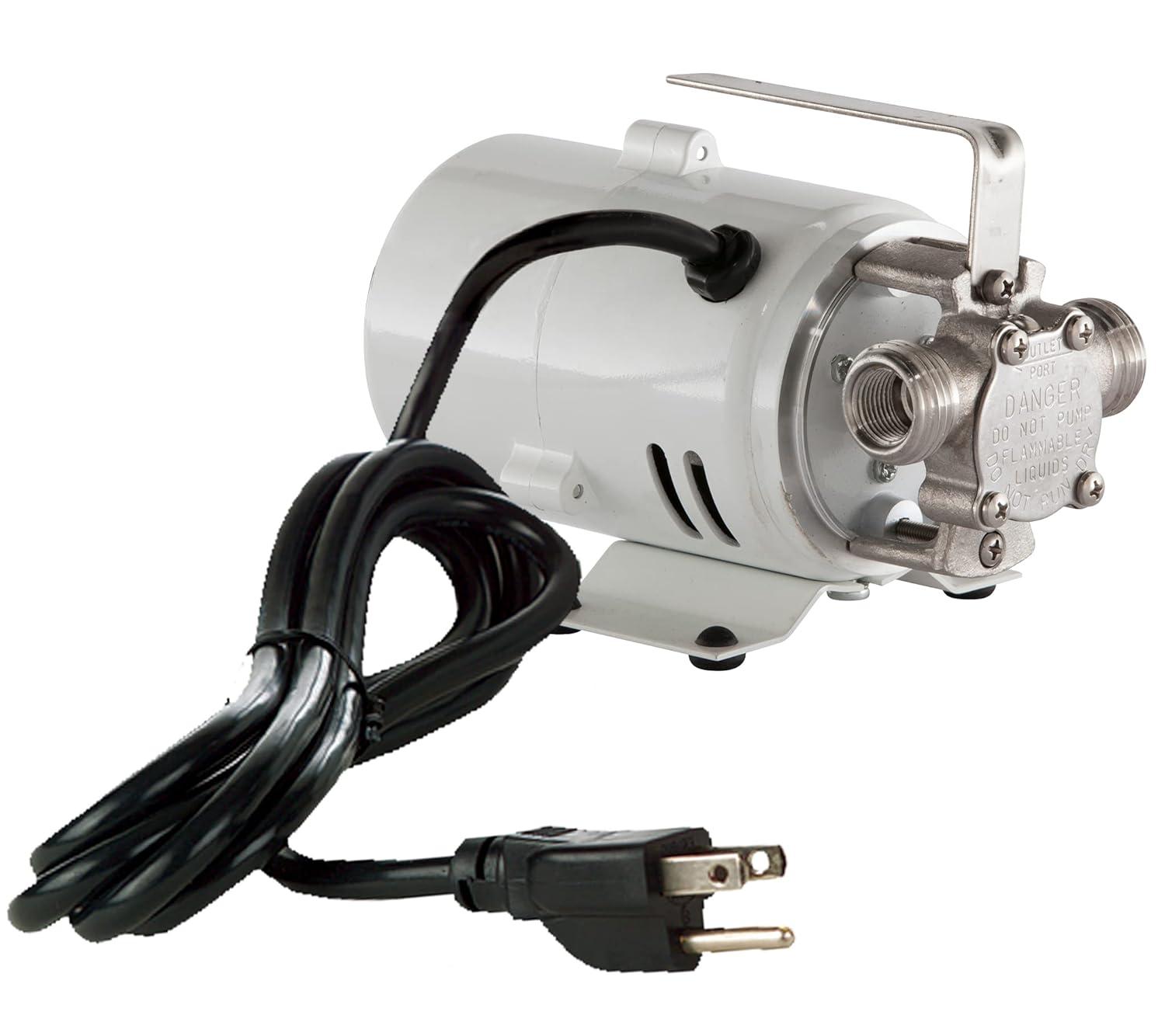 Little Giant 555113, Model 370, Series Pony Pump, Non-Submersible Utility/Transfer Pump, 1/10 HP, 115 Volts, 360 GPH at 1 ft, 6 ft Cord