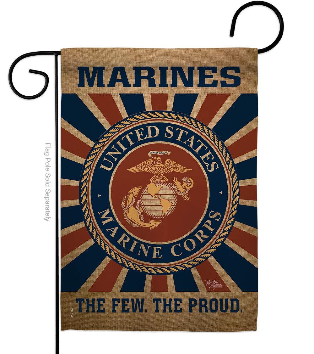 Breeze Decor Double Sided 18.5'' H x 13'' W Burlap Flag Set