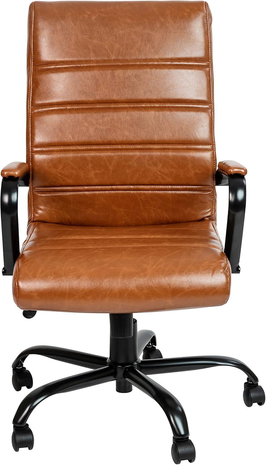 Flash Furniture High Back Executive Swivel Office Chair with Metal Frame and Arms