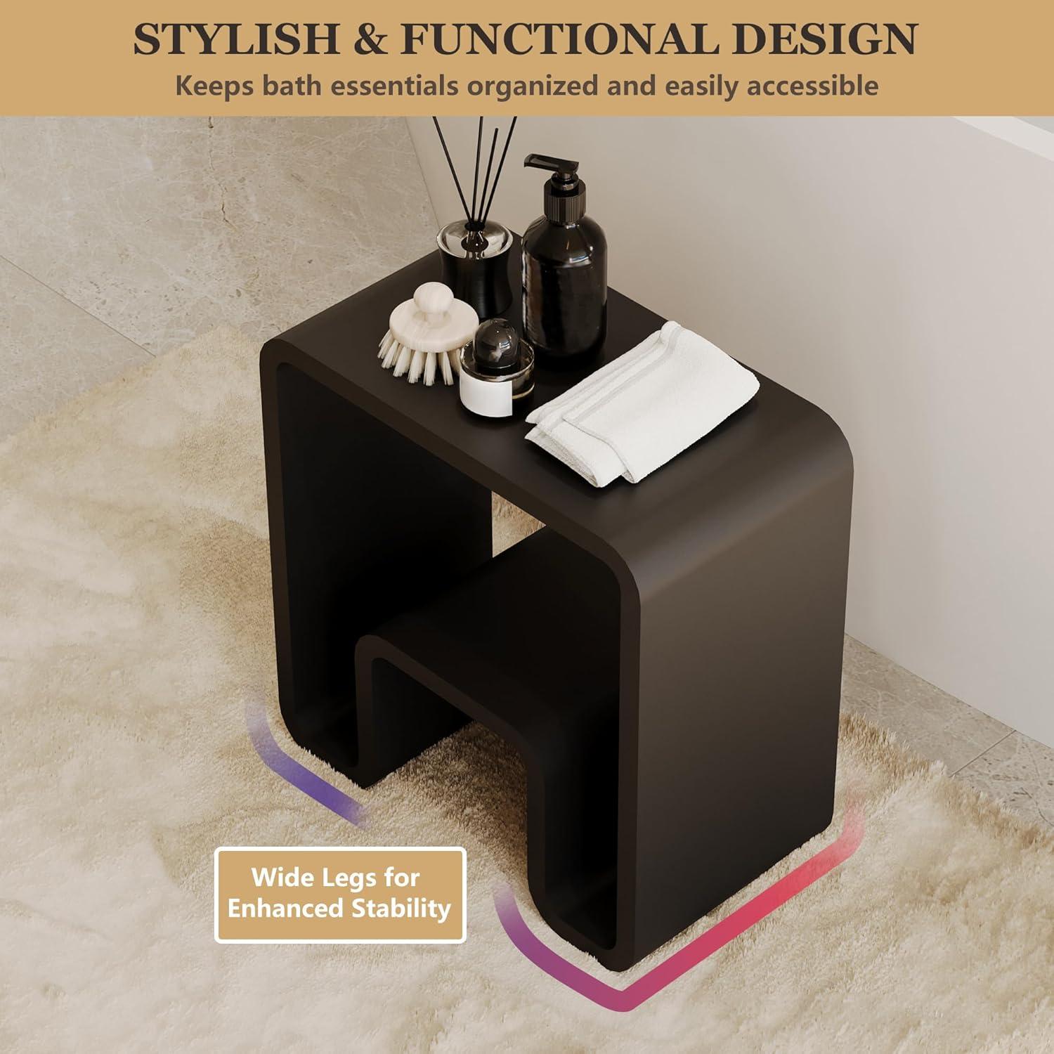 CASAINC Casainc Riverside Freestanding Solid Surface Bathroom Shower Stool CABR16004SLC06W