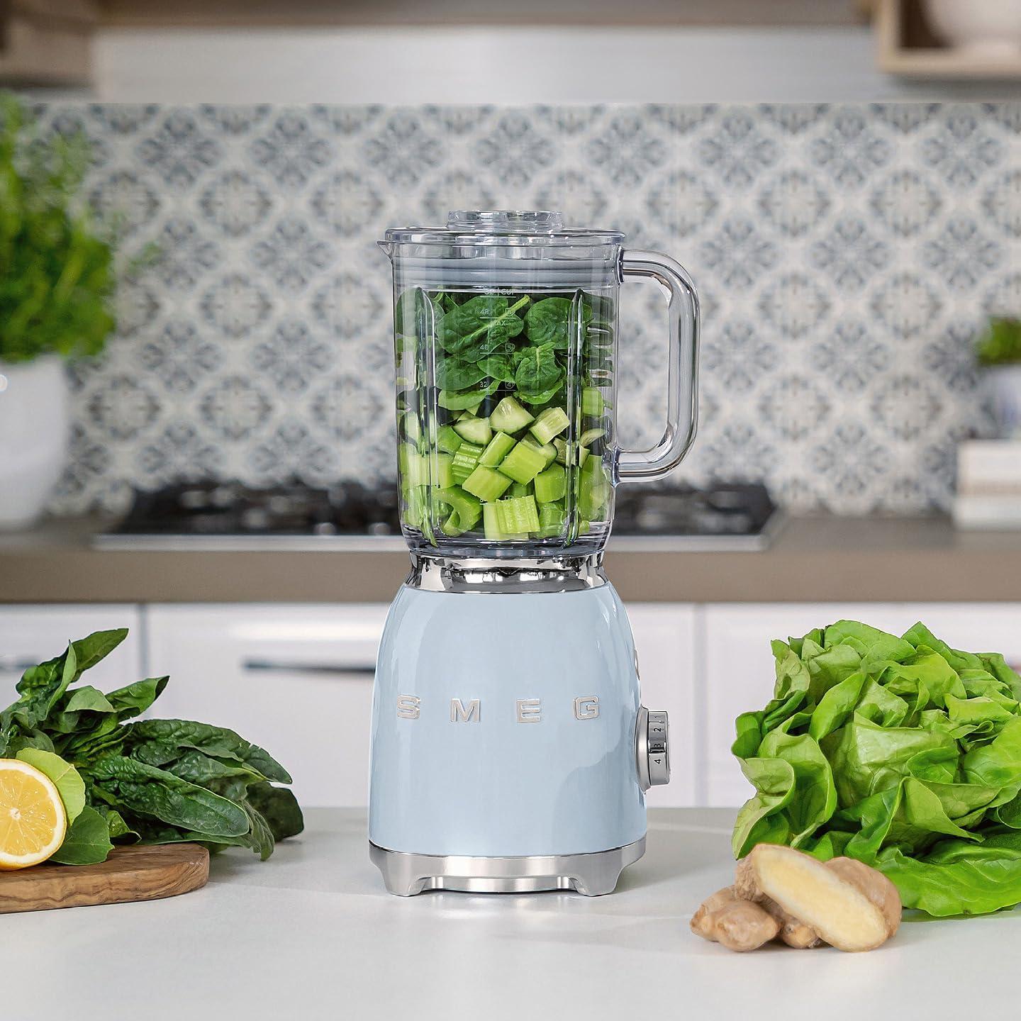 Pastel Blue Retro 6-Cup Countertop Blender with Tritan Pitcher