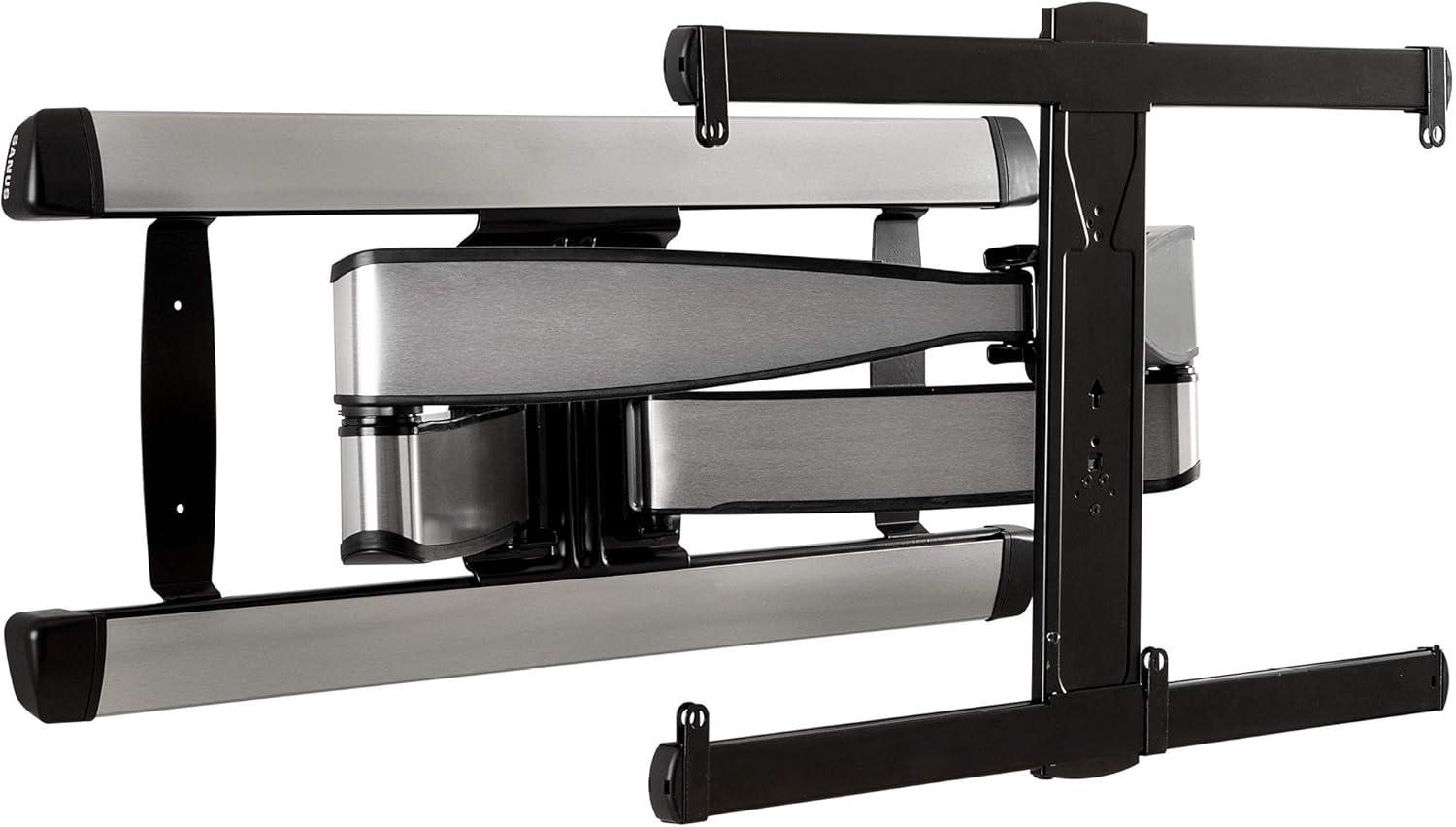 SANUS Premium Full Motion TV Wall Mount for TVs Up to 90" - Stainless Steel Finish with Smooth Extension, Swivel & Tilt