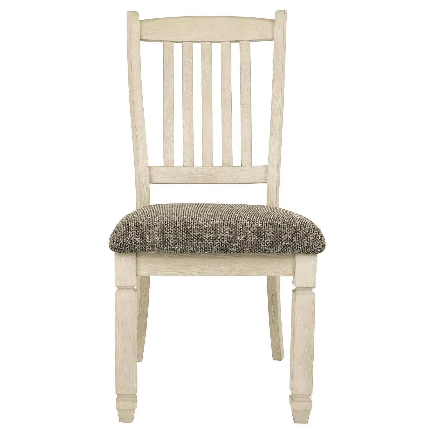 Signature Design By Ashley Bolanburg Upholstered Dining Room Chair, 2 Count, Antique White