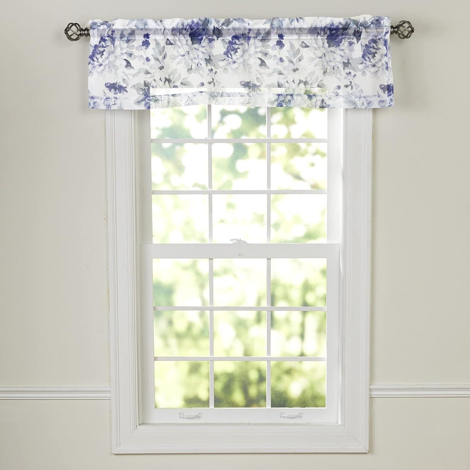 Ophelia & Co. Bremen Elegant Water-Color Floral Semi-Sheer Single Curtain Panel
