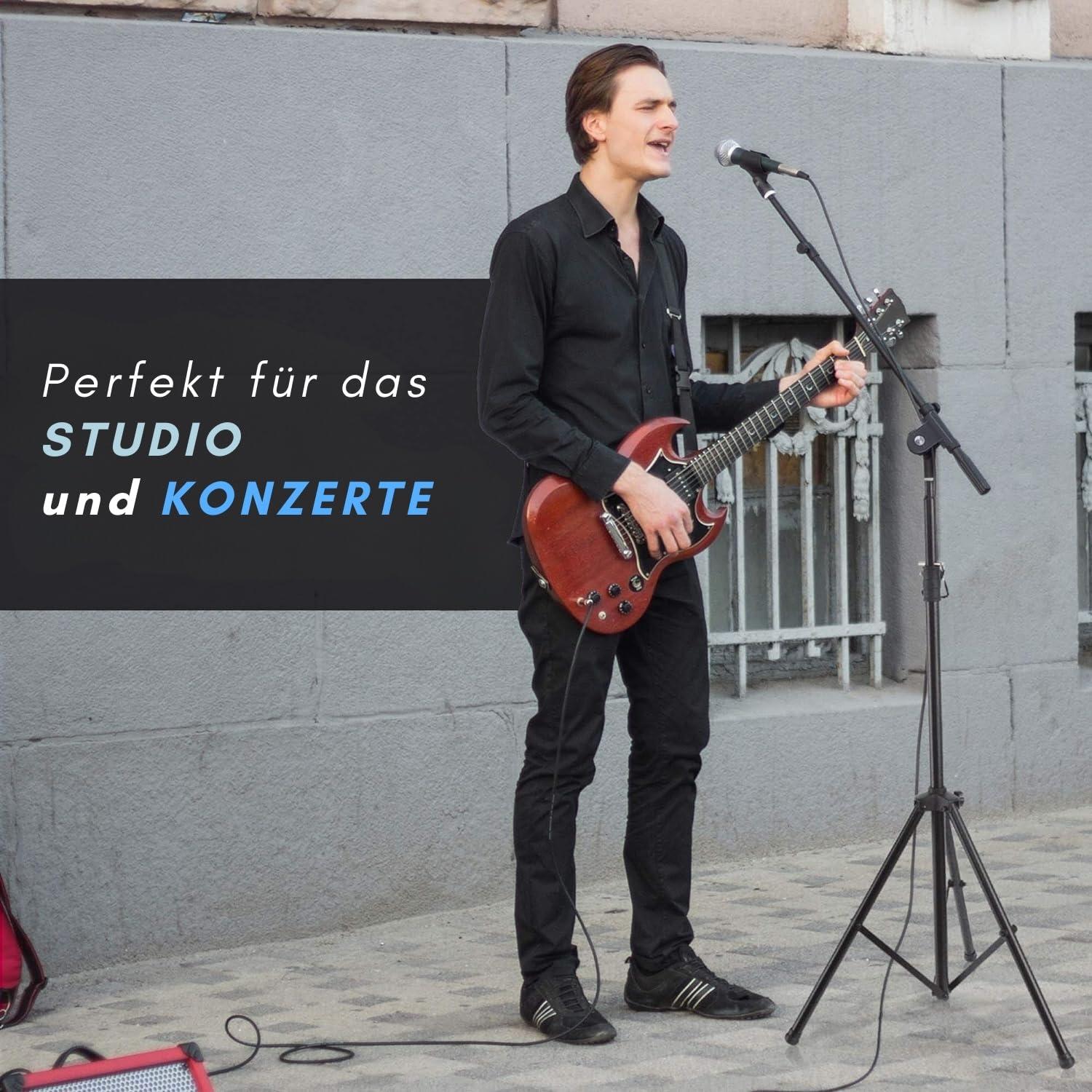 Pyle Heavy-Duty Tripod Microphone Stand with Adjustable Boom Arm - PMKS56, 51.2" to 78.75"