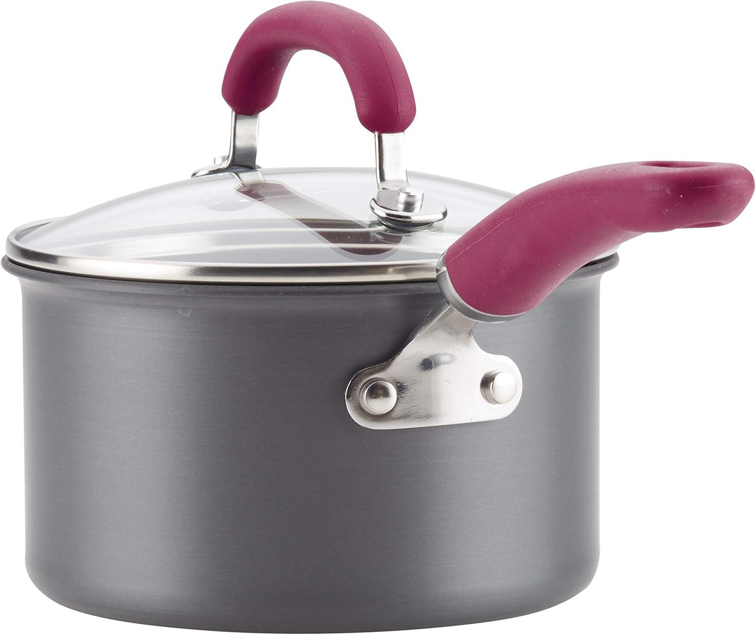 Rachael Ray Rachael Ray Create Delicious Hard Anodized Nonstick Cookware Induction Pots and Pans Set, 11 Piece