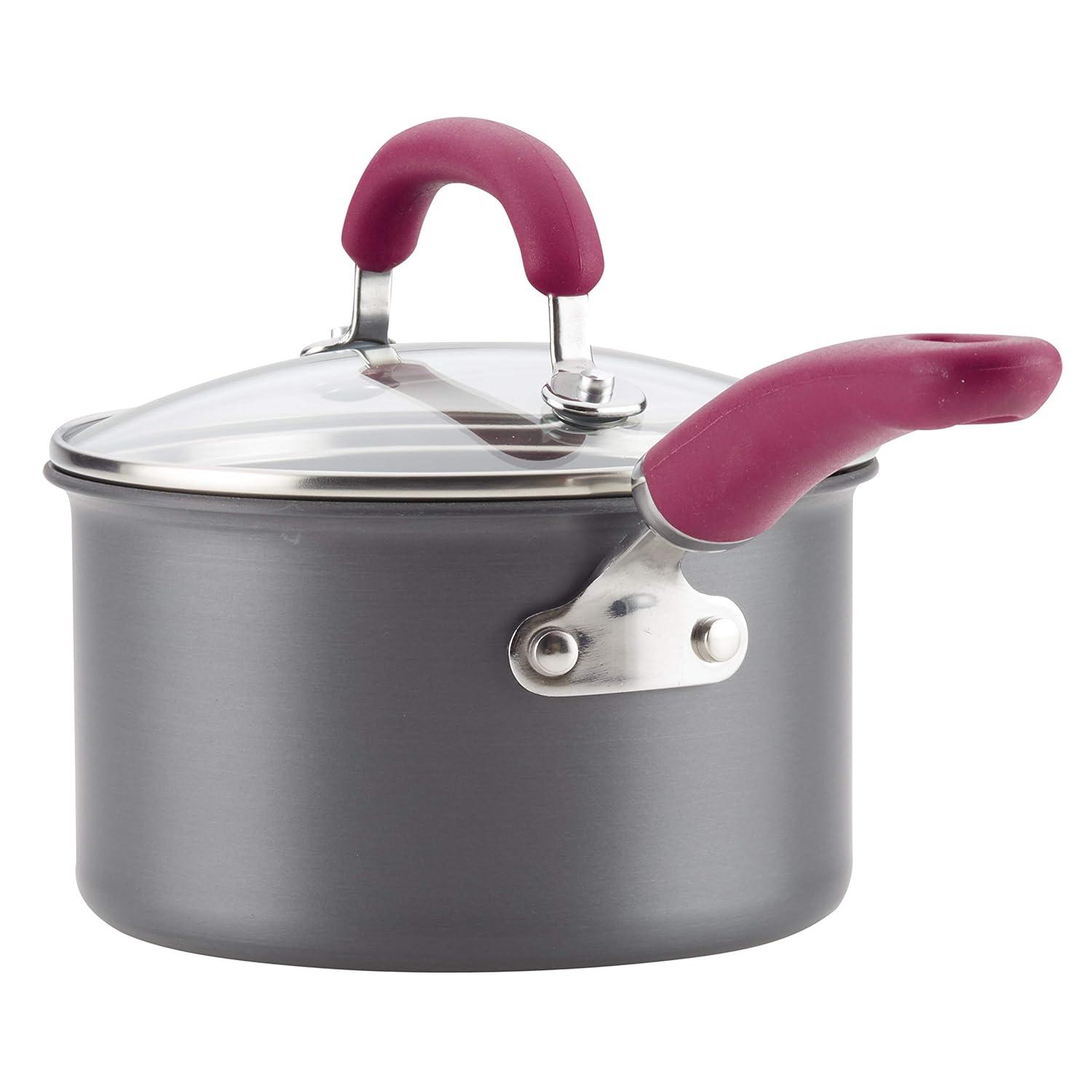 Rachael Ray Rachael Ray Create Delicious Hard Anodized Nonstick Cookware Induction Pots and Pans Set, 11 Piece