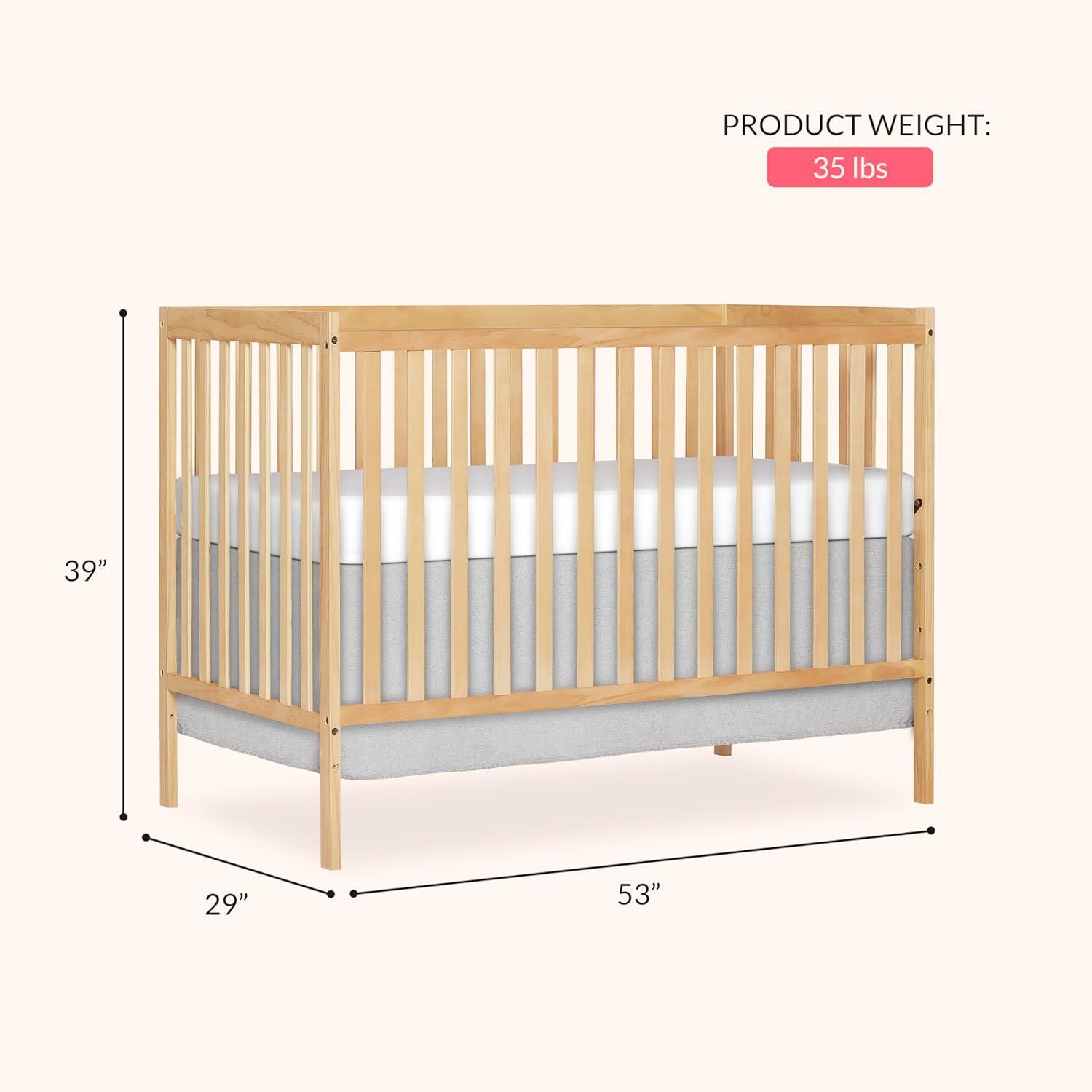 Dream On Me Greenguard Gold & JPMA Certified Synergy 5 in 1 Convertible Crib, Natural