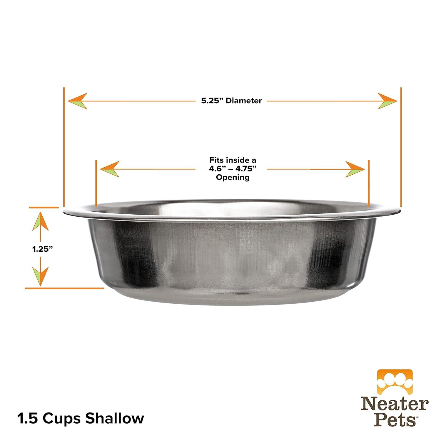 Small Stainless Steel Pet Bowl for Food and Water