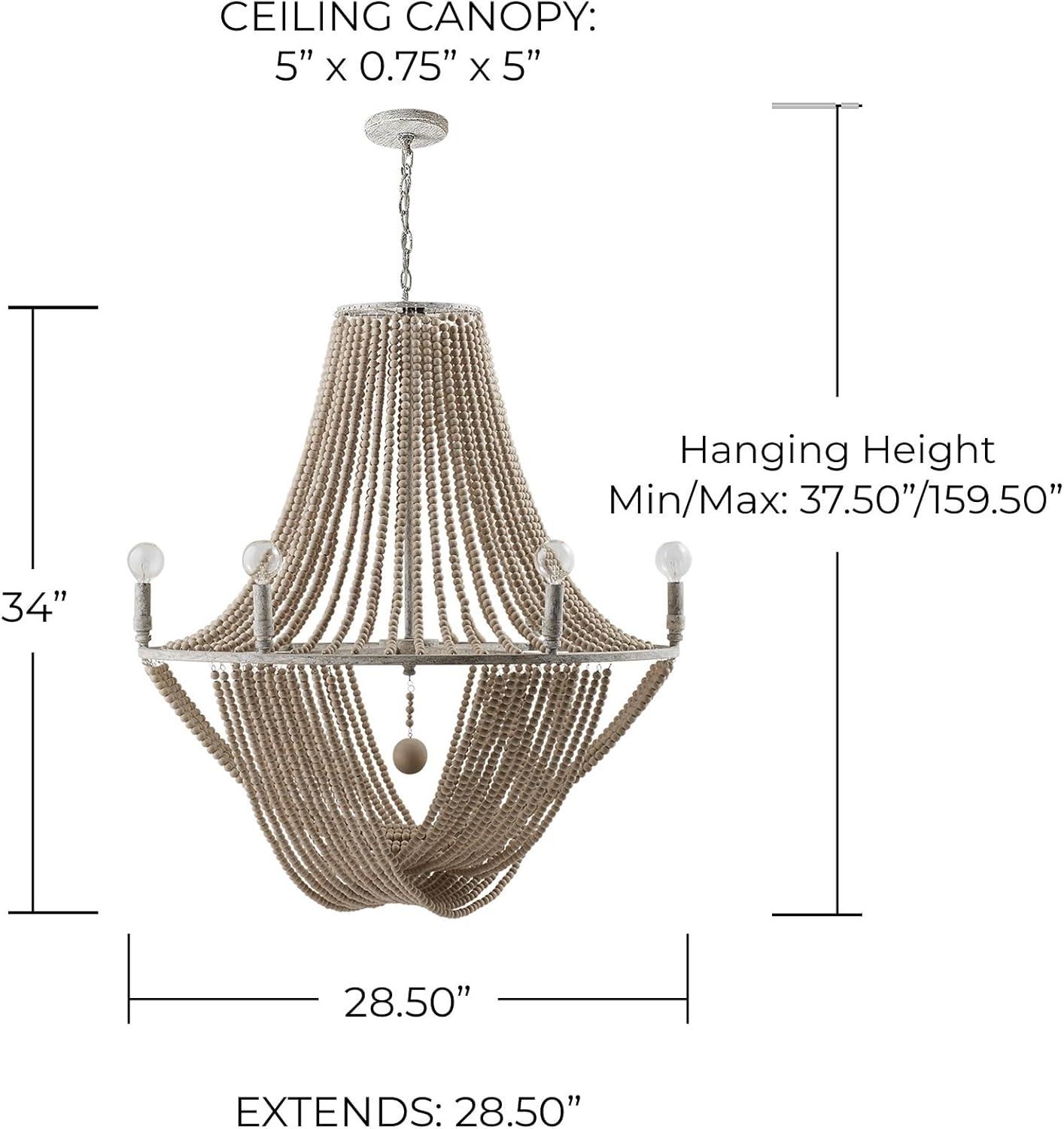 Kayla 6 - Light Dimmable Empire Chandelier