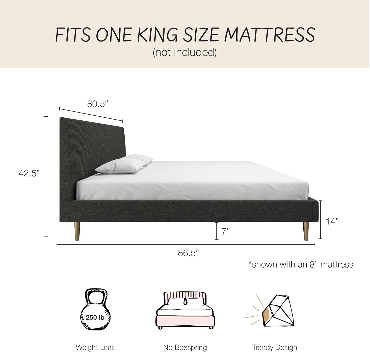 Daphne Upholstered Platform Bed