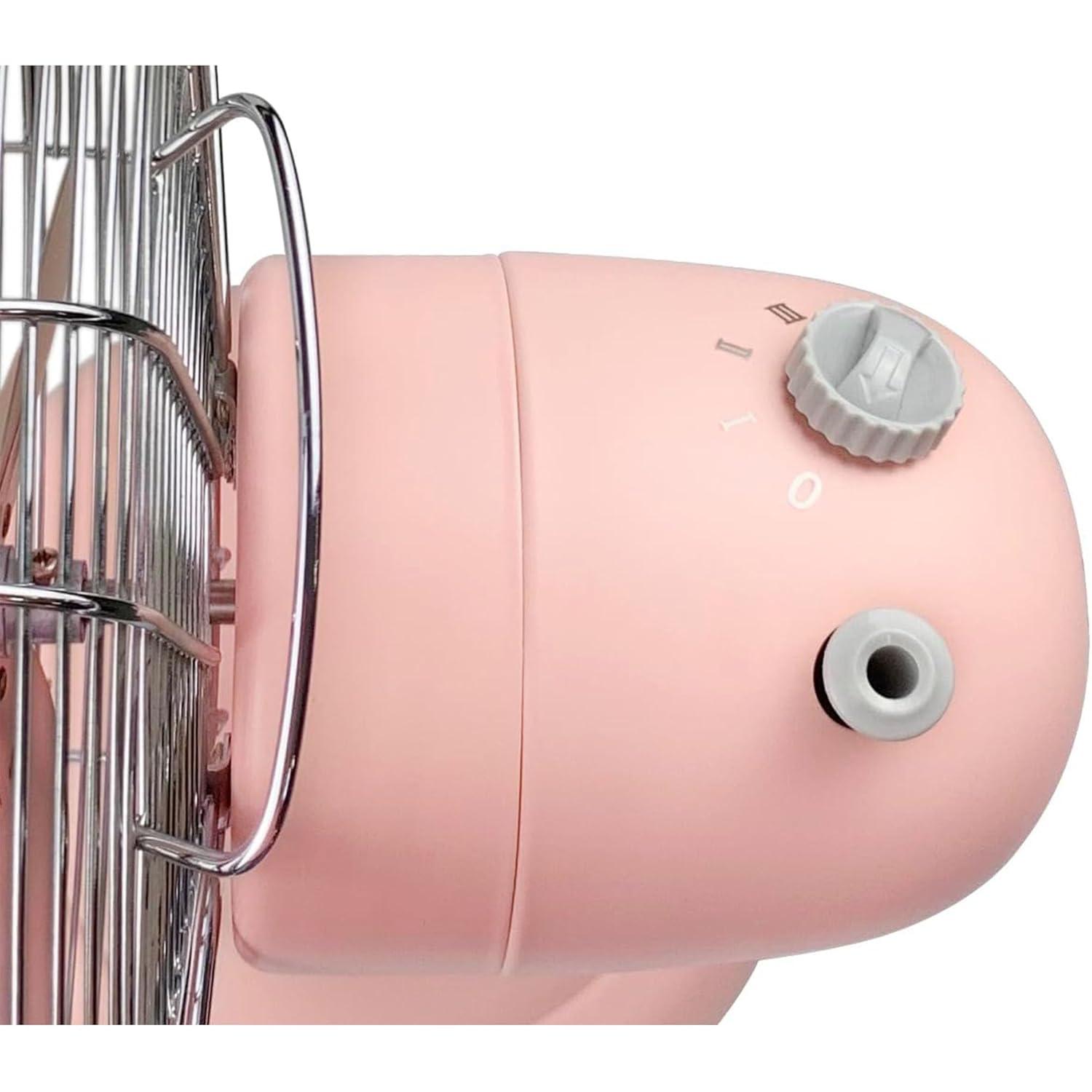 Good Housekeeping Good Housekeeping's All-Metal Retro 3-Speed 12" Oscillating Office Desk Table Fan (Multiple Finishes Available)