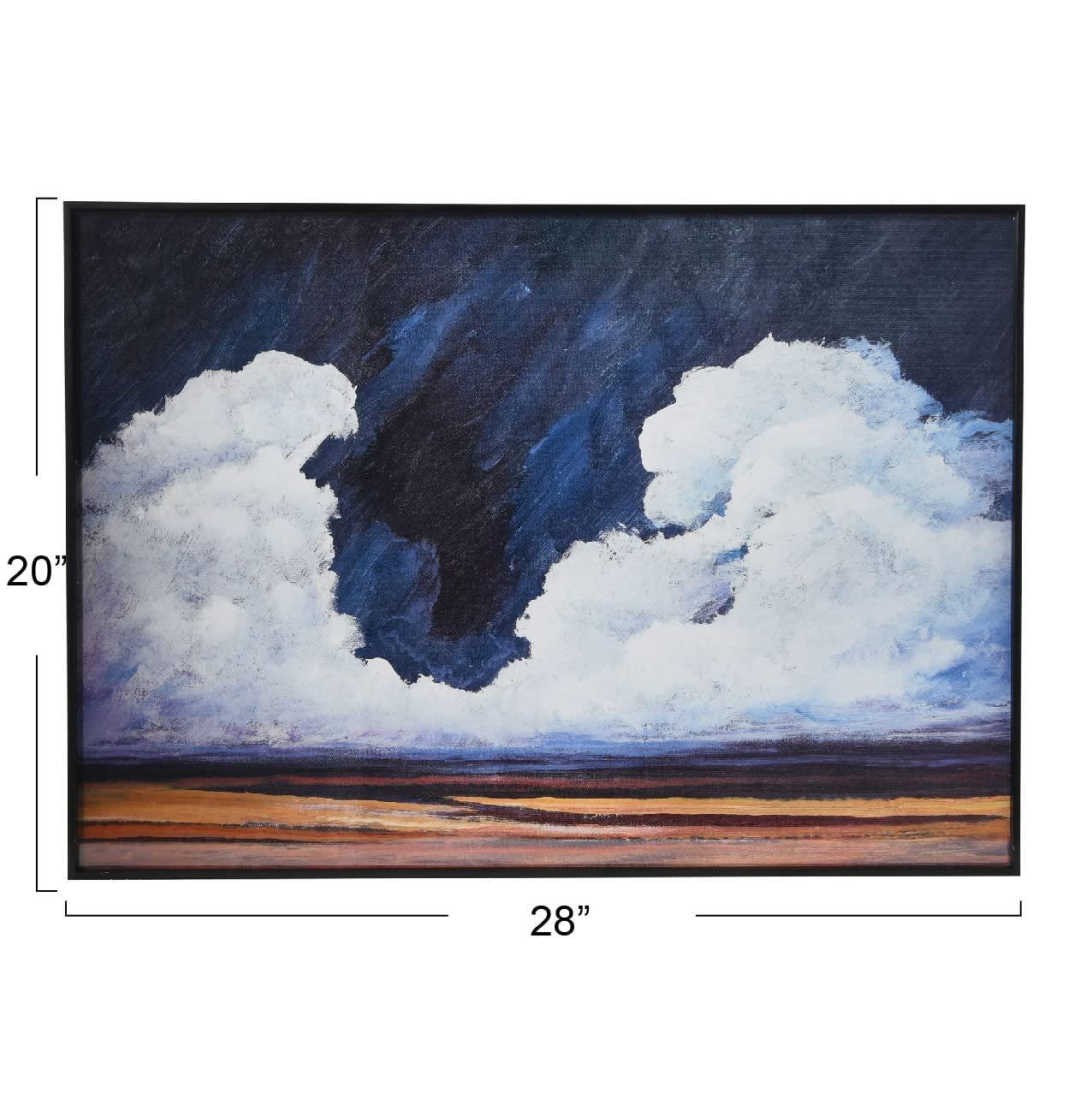 Storied Home Shoreline Landscape in Metal Frame