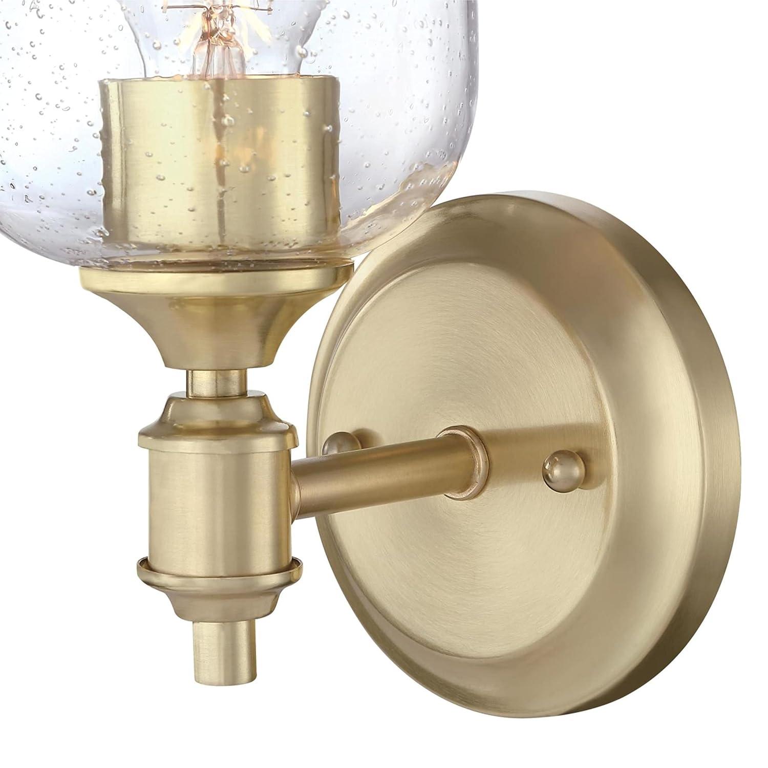 Westinghouse 6129600 Basset 10" Tall Bathroom Sconce - Brass