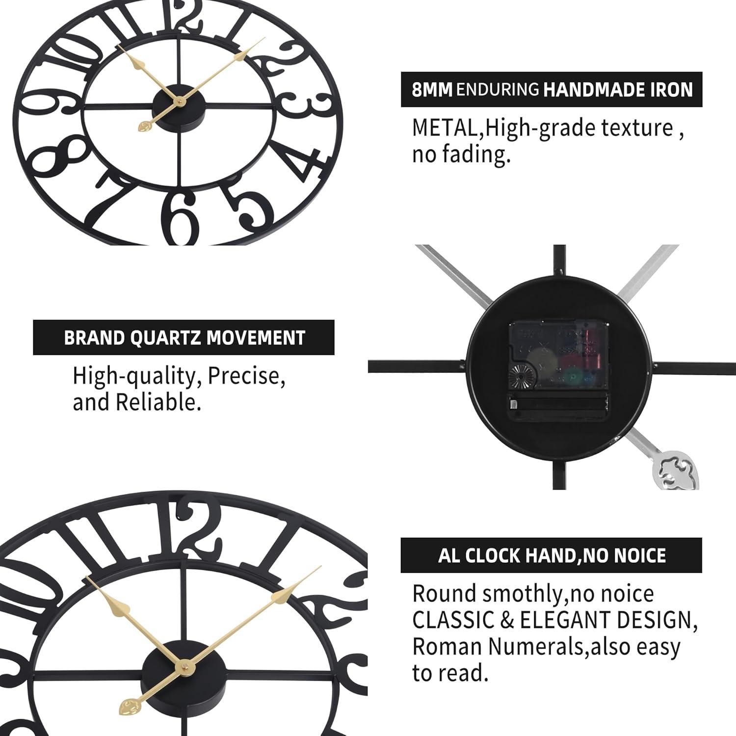 Sorbus Large 16" Numeral Analog Decorative Wall Clock