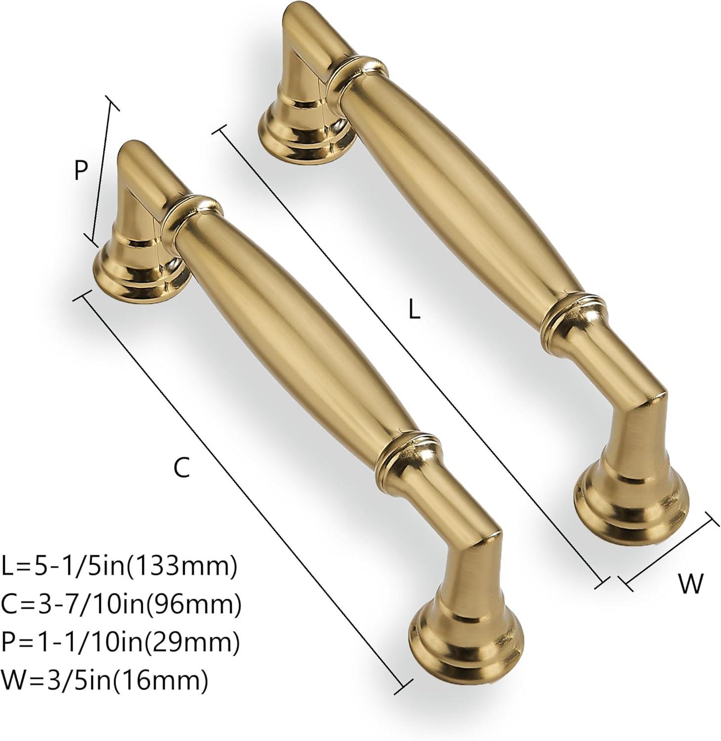 Williamsburg Kitchen Cabinet Handles, Solid Core Drawer Pulls for Cabinet Doors, 3-3/4 Inch (96mm)