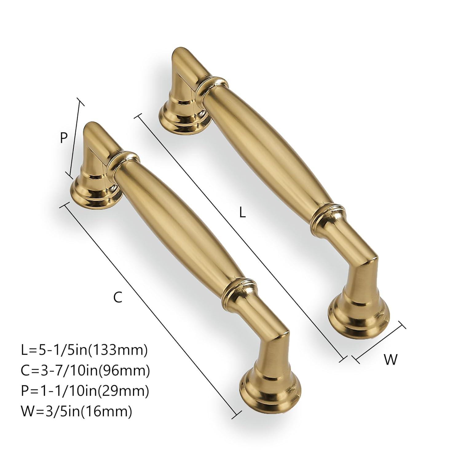 Williamsburg Kitchen Cabinet Handles, Solid Core Drawer Pulls for Cabinet Doors, 3-3/4 Inch (96mm)