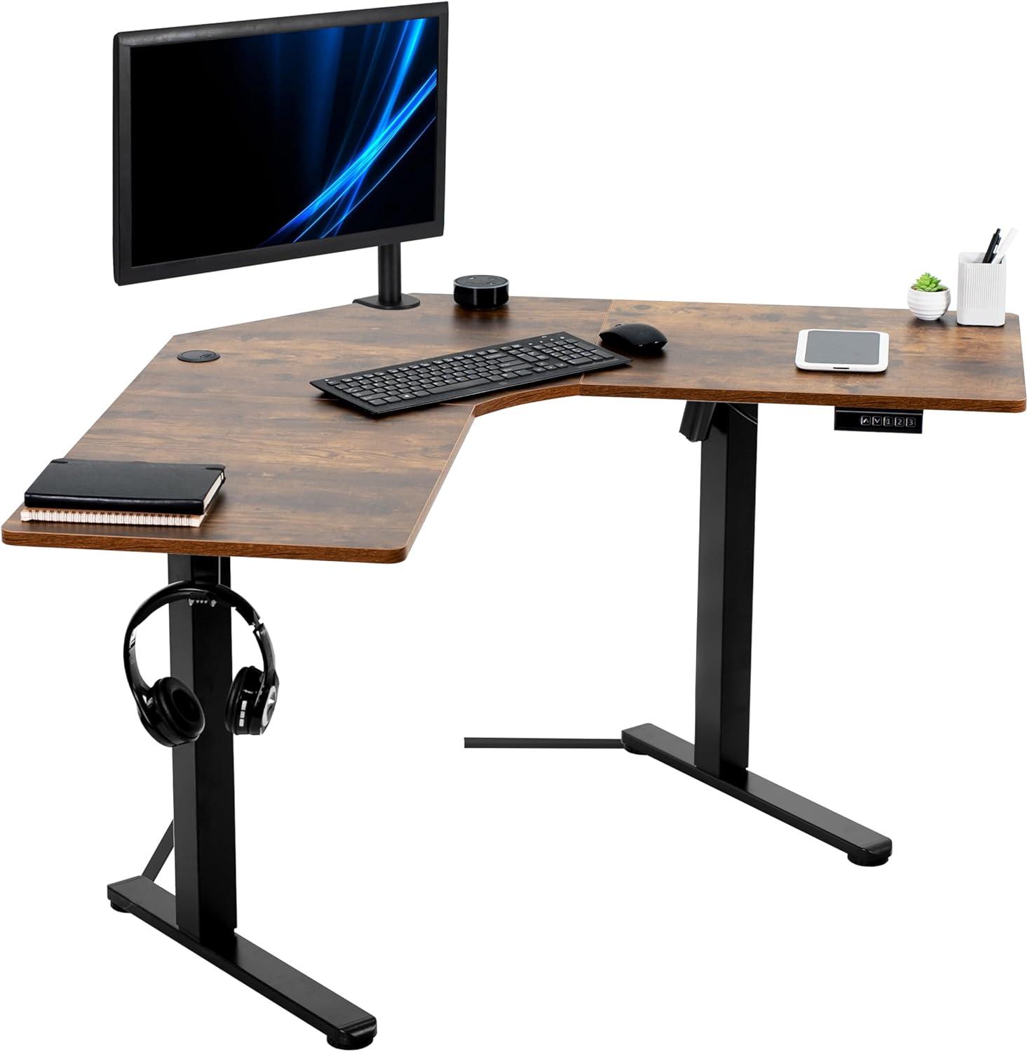 VIVO Electric Corner Standing Desk, L-Shaped Workstation (E1L94B series)