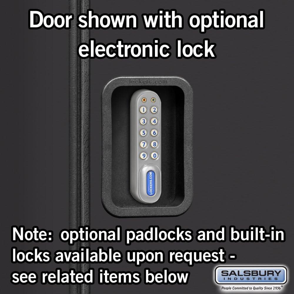 Black Triple Tier Lockable Wood Locker with Ventilation