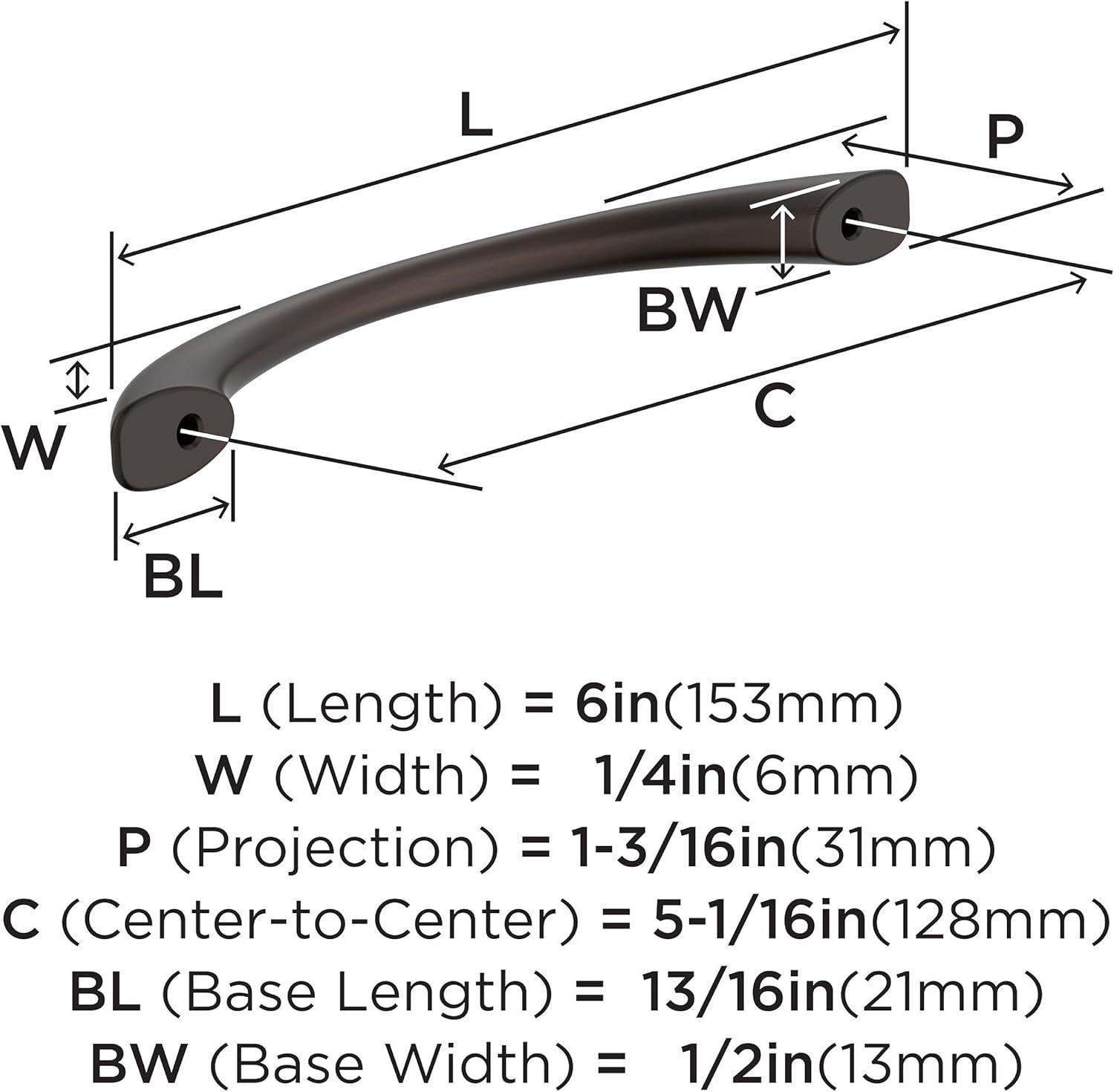 Vaile 5-1/16 inch (128mm) Center-to-Center Satin Nickel Cabinet Pull