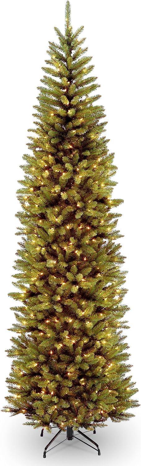 Pencil Slim Kingswood Fir Artificial Christmas Tree Clear Lights - National Tree Company