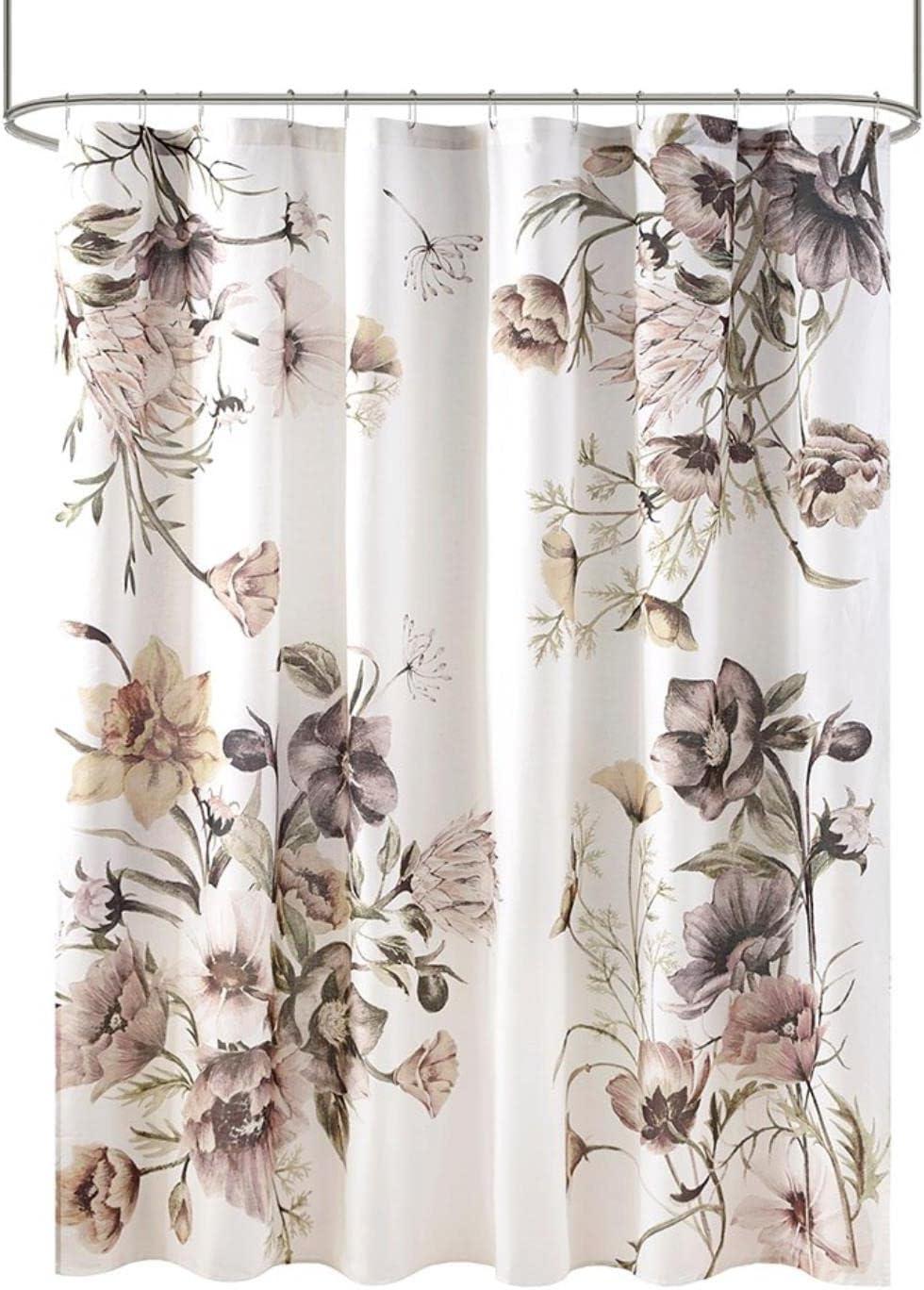 Cassandra Printed Cotton Shower Curtain