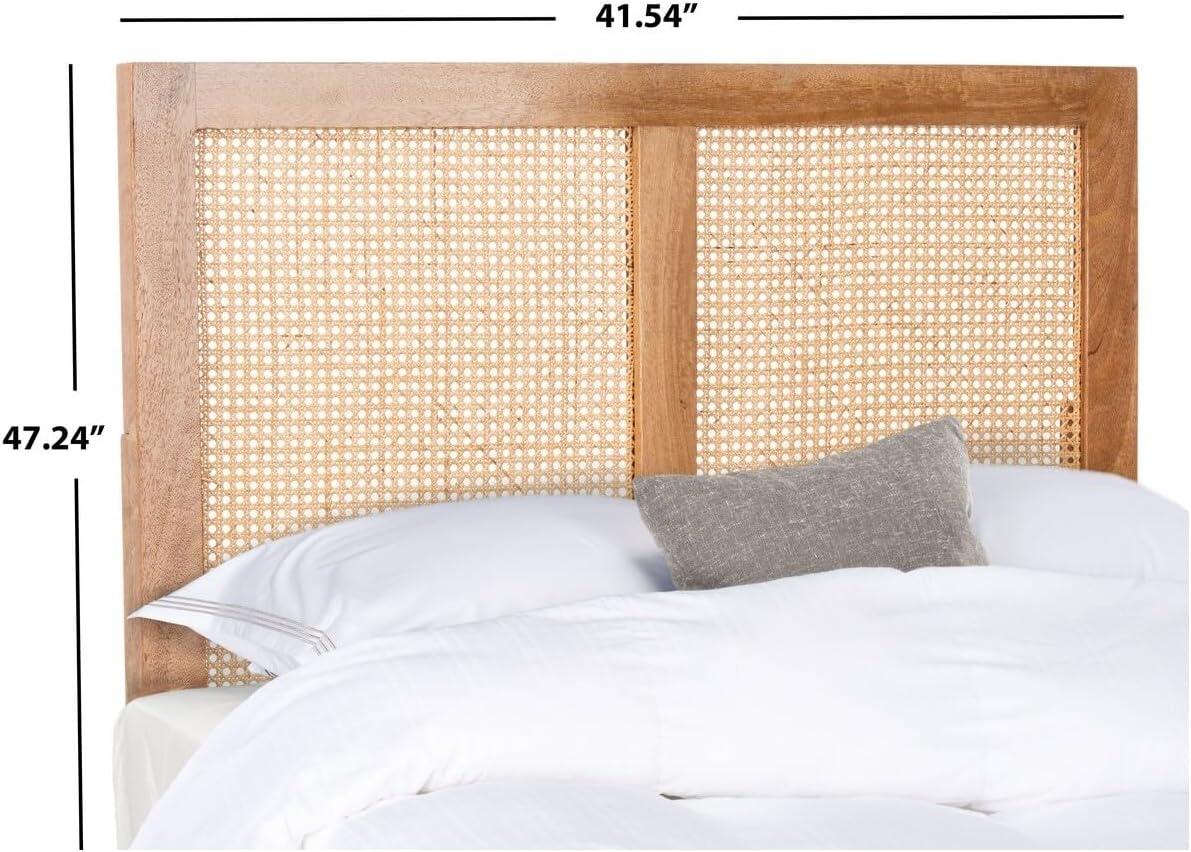 SAFAVIEH Vienna Cane Farmhouse Wood Headboard, Twin, Natural