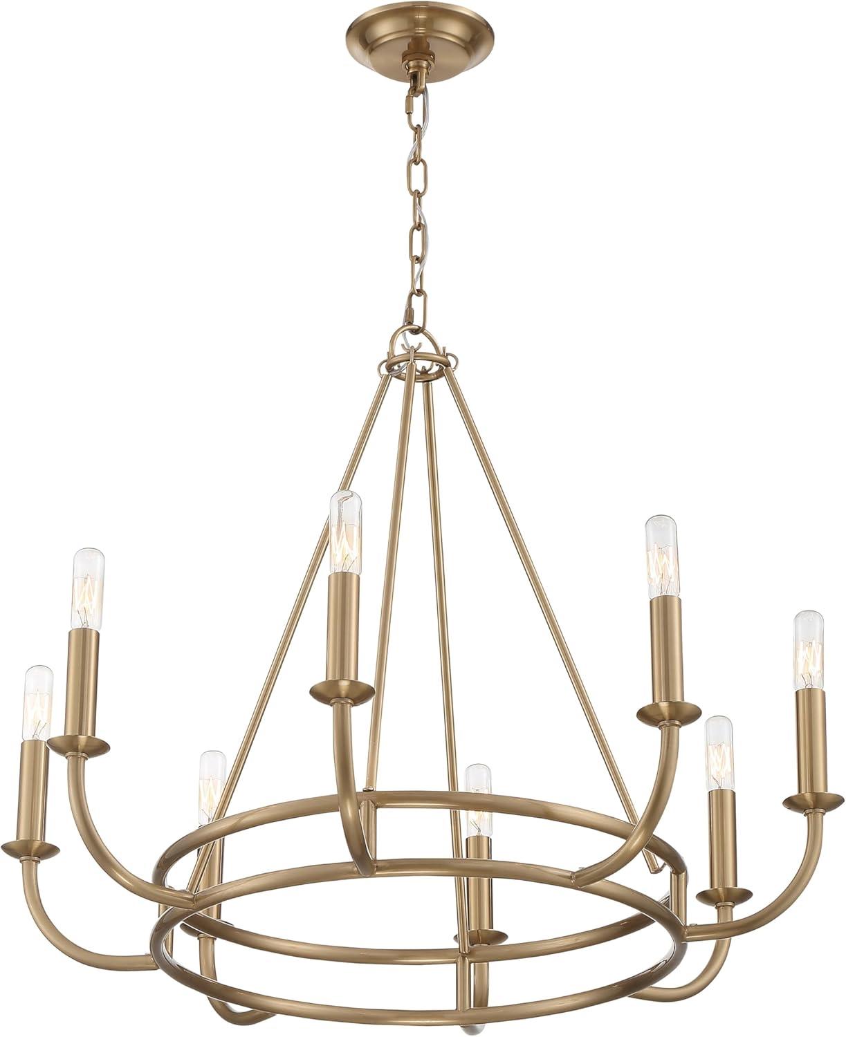 8 Light Chandelier-Aged Brass Finish    -Traditional Installation Crystorama Lighting Bai-A2108-Ag