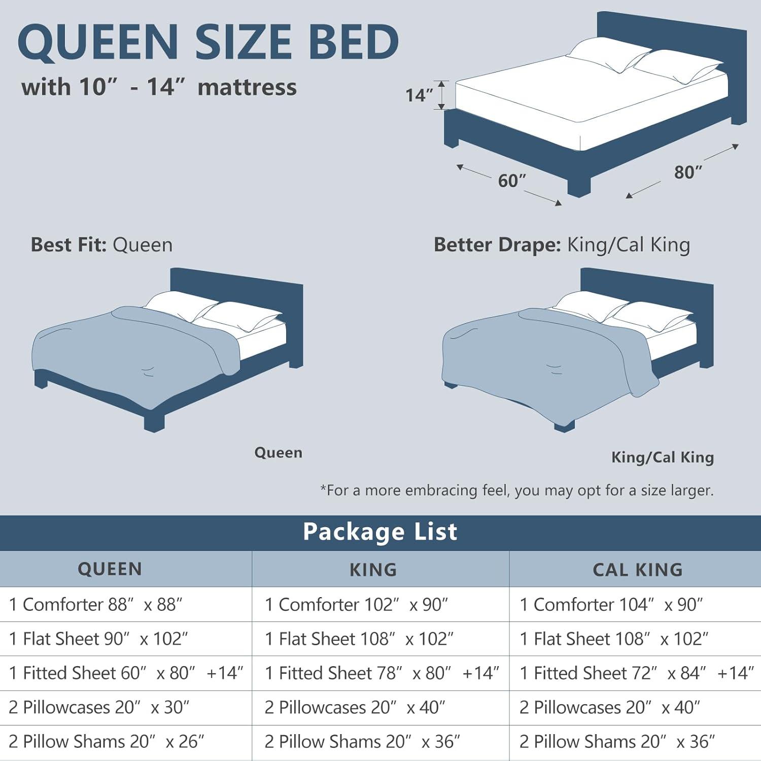 Black Microfiber Queen Down Alternative Bed in a Bag Set