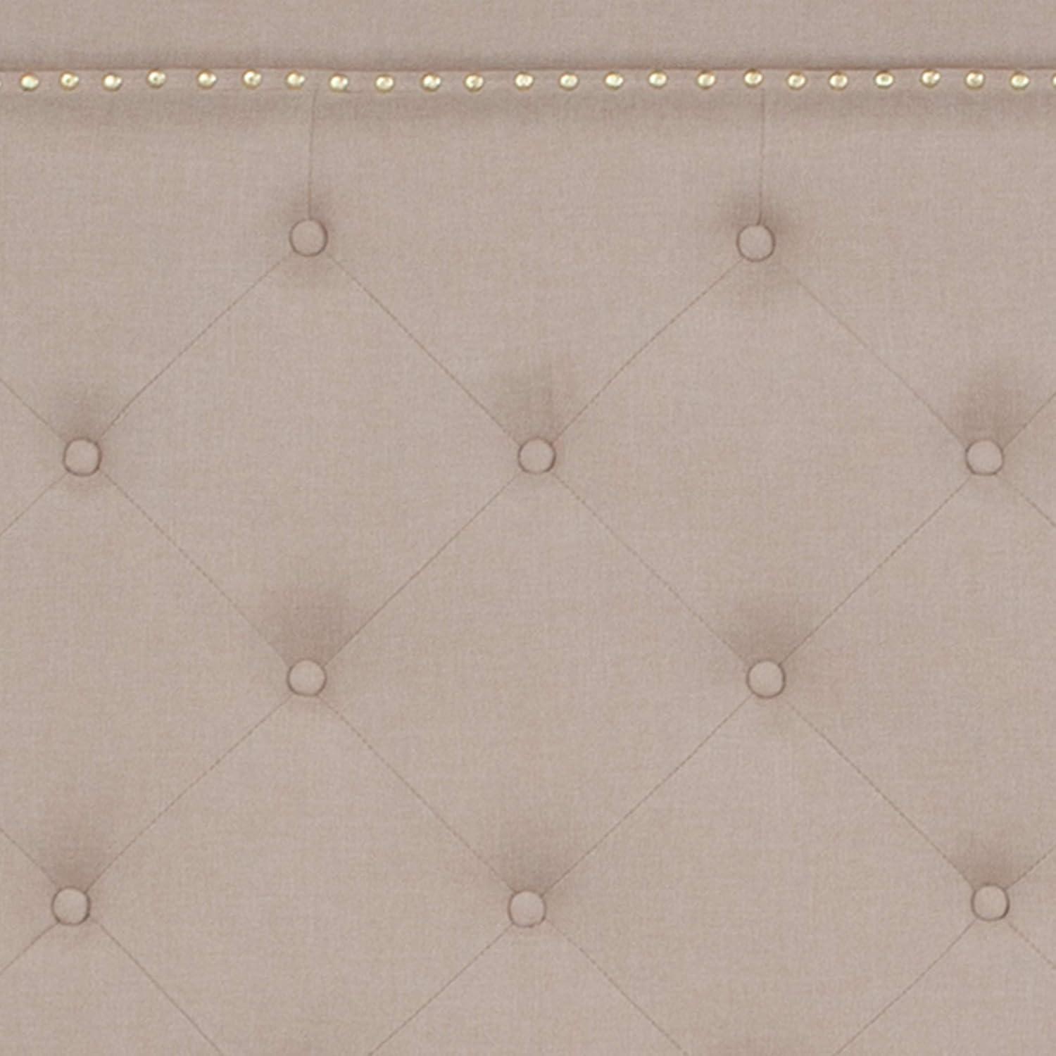 Flash Furniture Brighton Full Size Tufted Upholstered Platform Bed in Beige Fabric