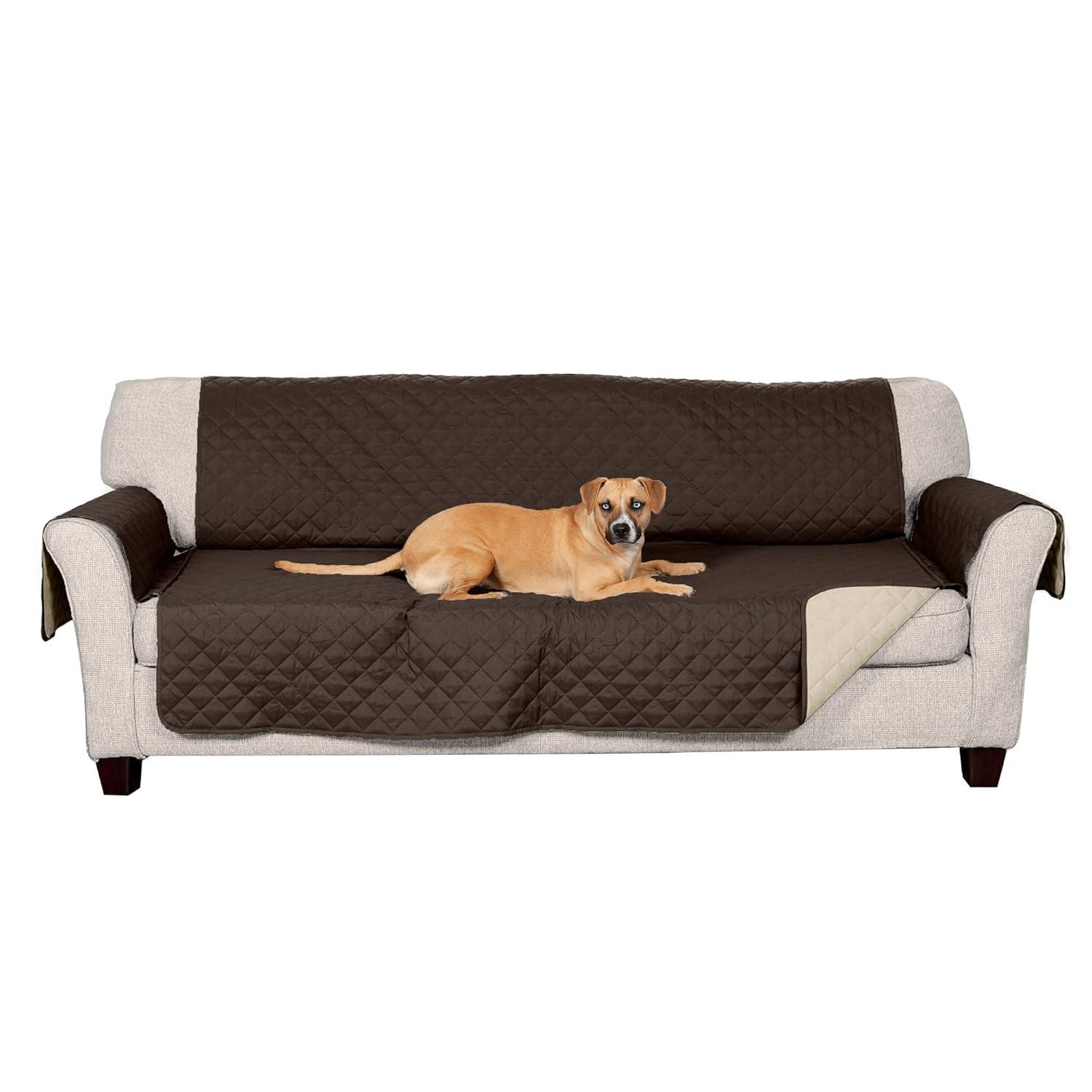 FurHaven Reversible Water-Resistant Small Sofa Loveseat Cover Furniture Protector