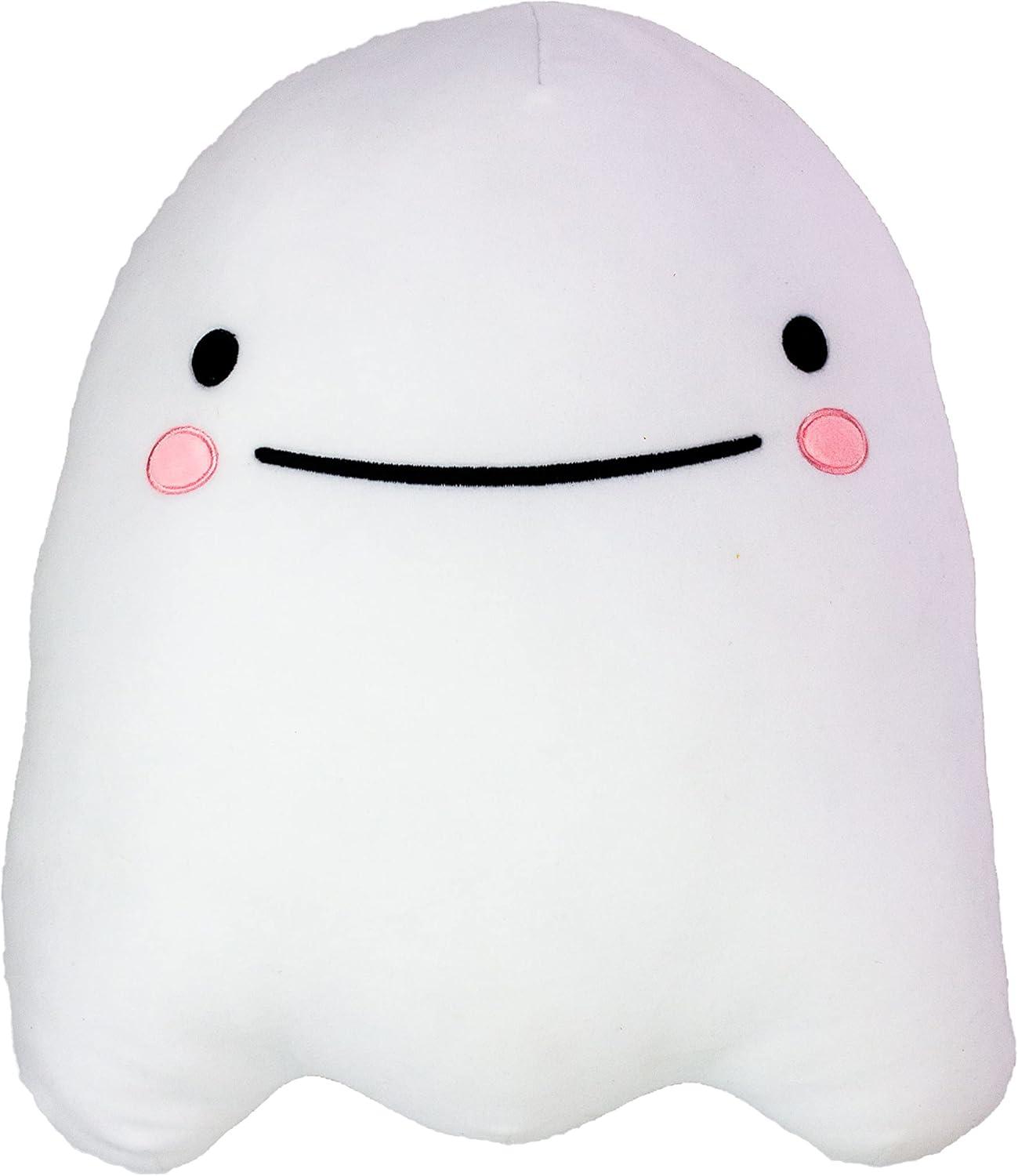 16 Inch White Polyester Ghost Plush Pillow