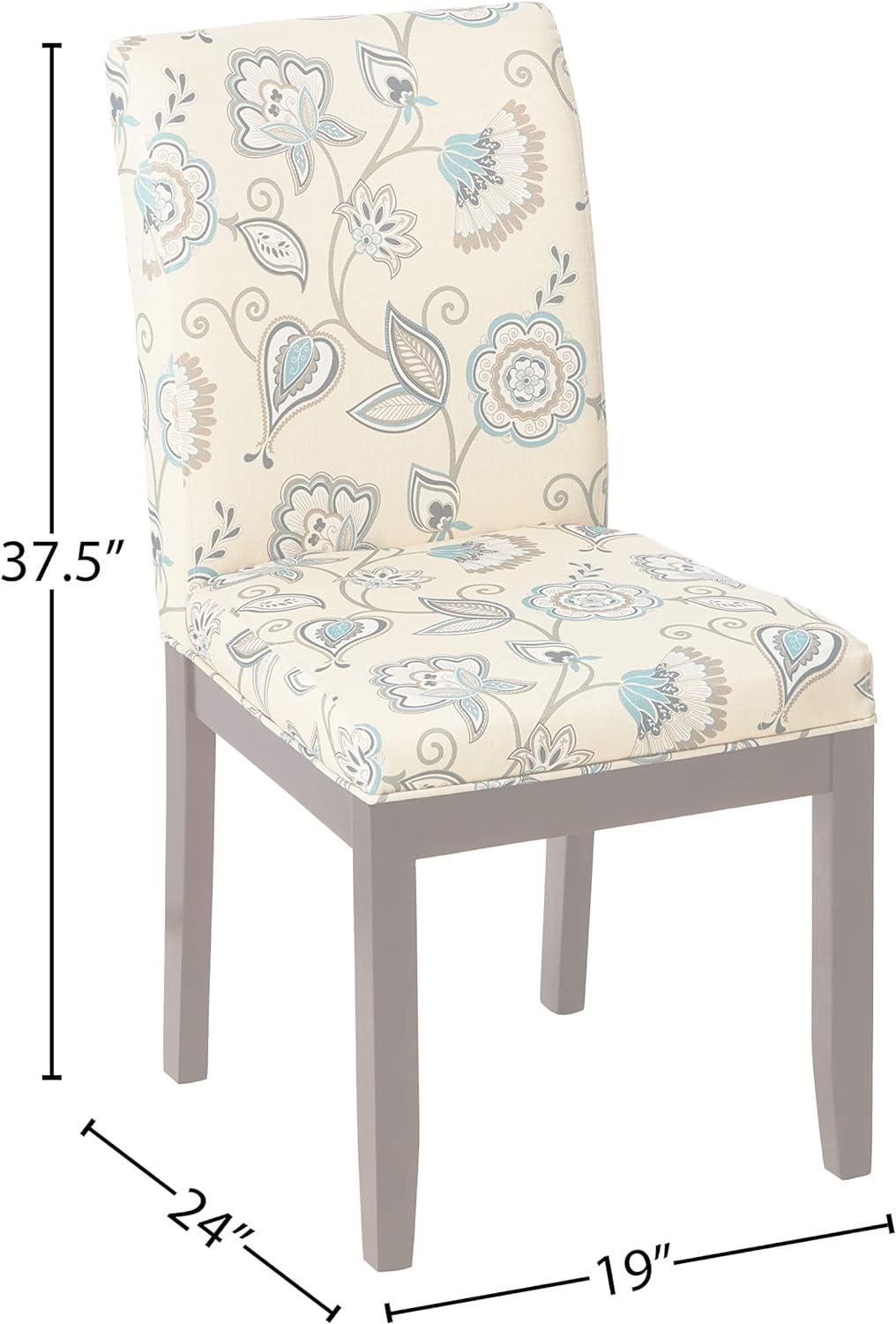 Avignon Sky Linen Upholstered Parsons High Side Chair