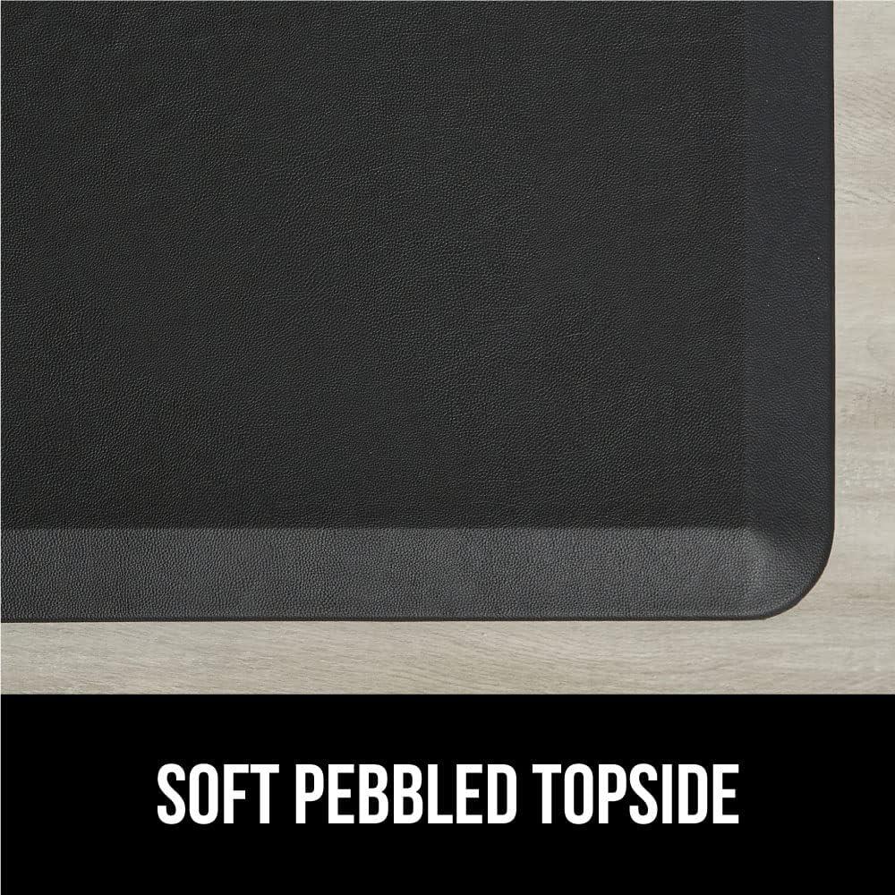 Gorilla Grip Original Premium Anti Fatigue Comfort Mat, Ergonomically Engineered, Extra Support and Thick, Kitchen and Office Standing Desk, 32x20 Inches, Black