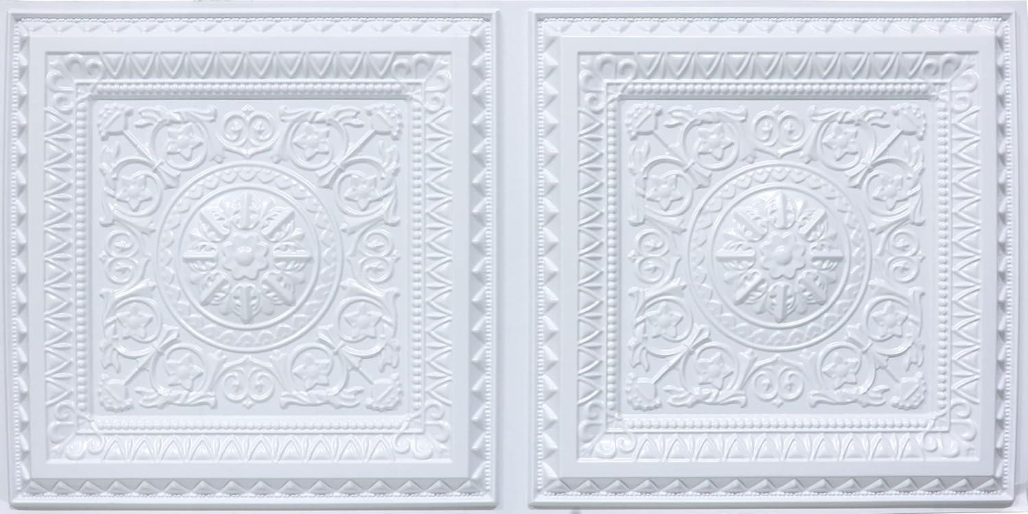 uDecor Economy La Scala Drop-In PVC Ceiling Tile (Set of 10)