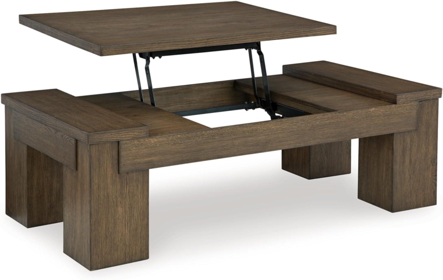 Signature Design by Ashley Rosswain 54" Lift-Top Coffee Table, Brown